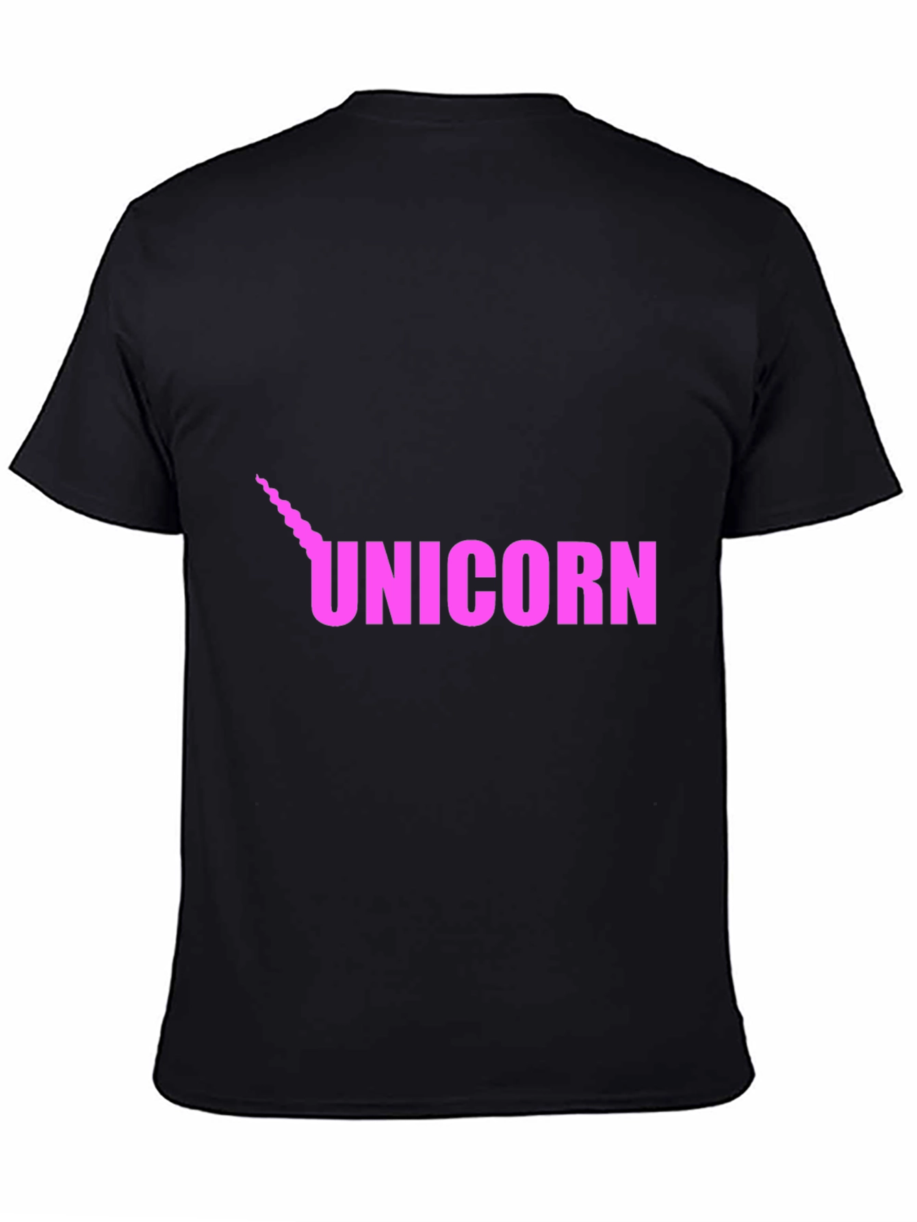 Black Unicorn Graphic Tee - Pink on Black view 4