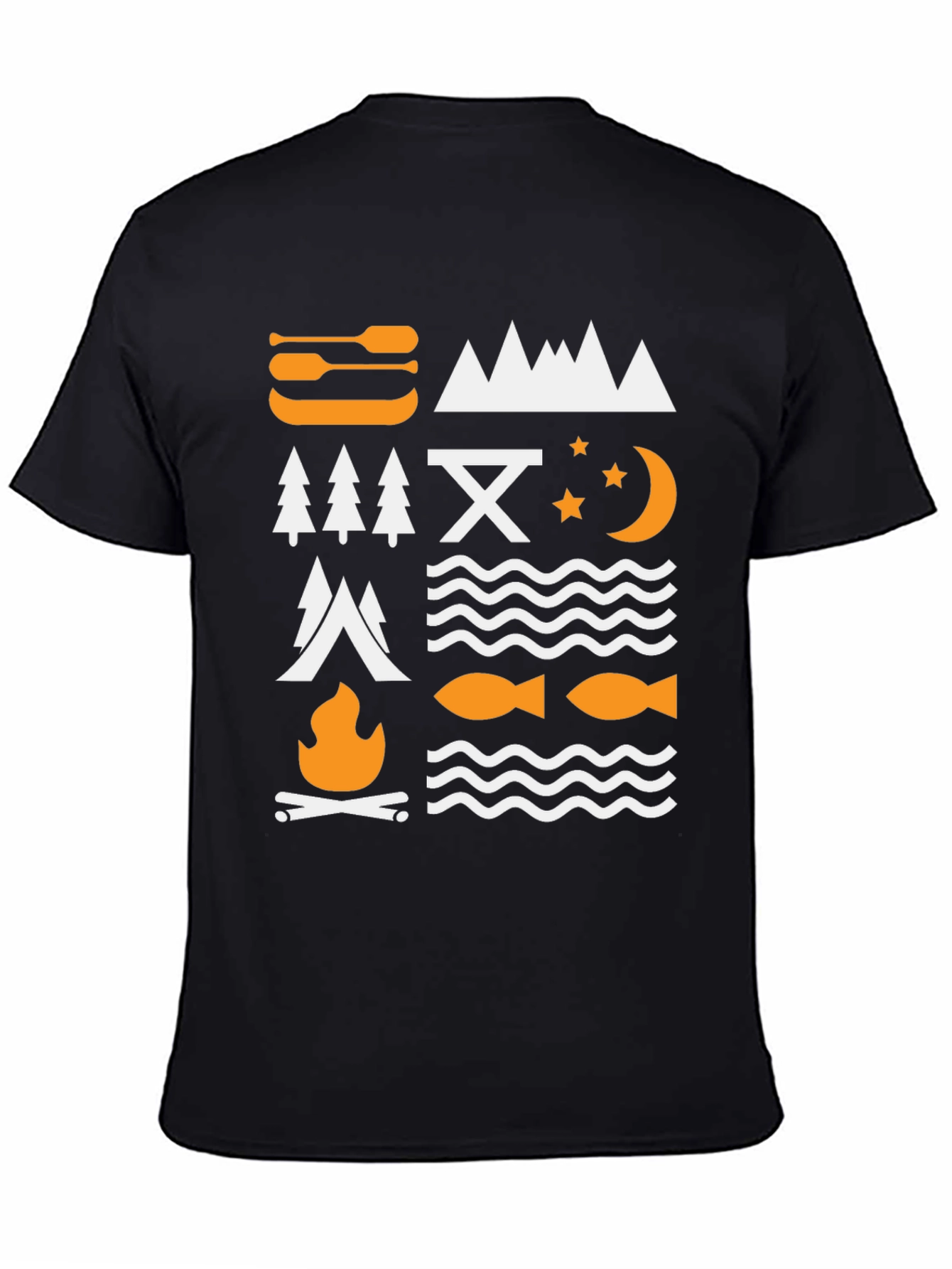 Black Outdoors Adventure Graphic Tee | Camping, Hiking, Fishing Shirt view 4