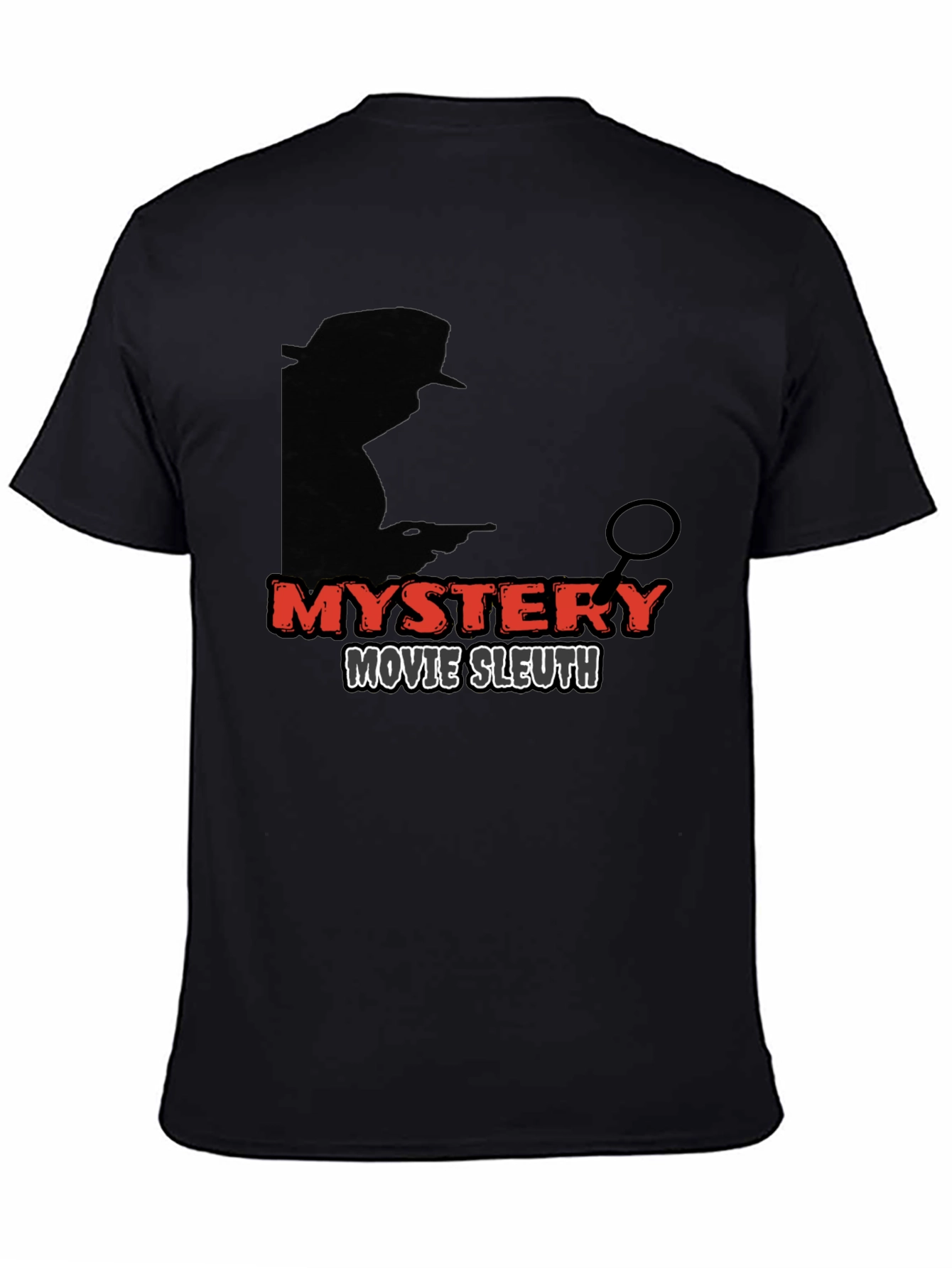Black Mystery Movie Sleuth Graphic Tee view 4