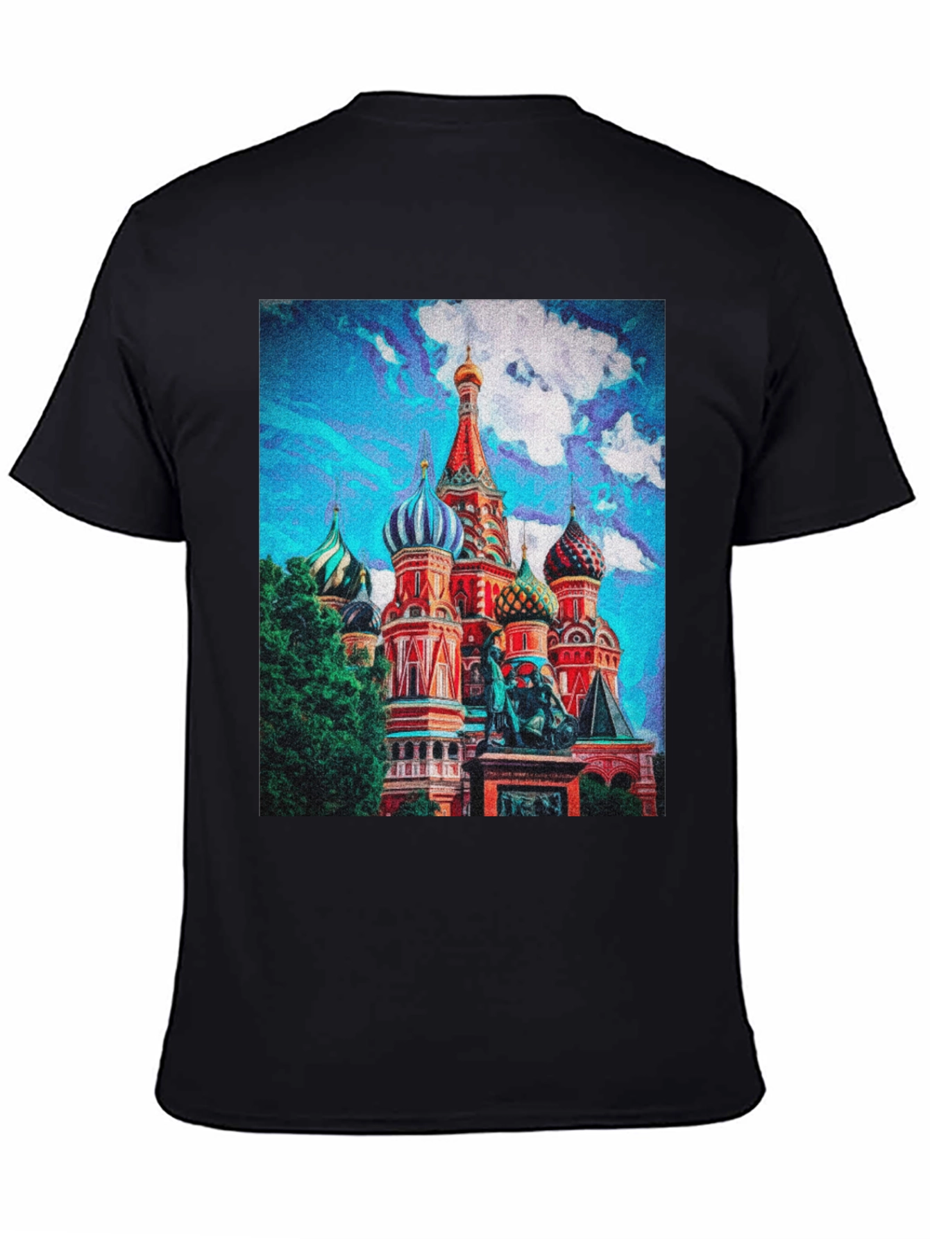 Black St. Basil's Cathedral Graphic T-Shirt view 4
