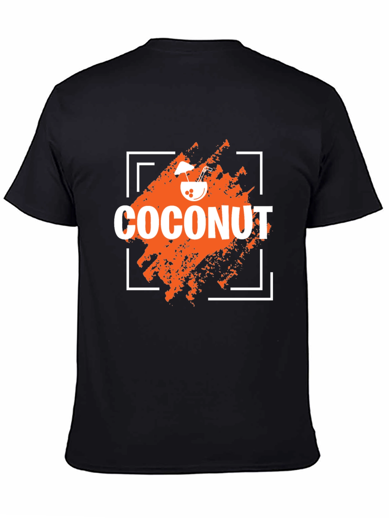 Black Coconut Graphic Print Crew Neck T-Shirt view 4