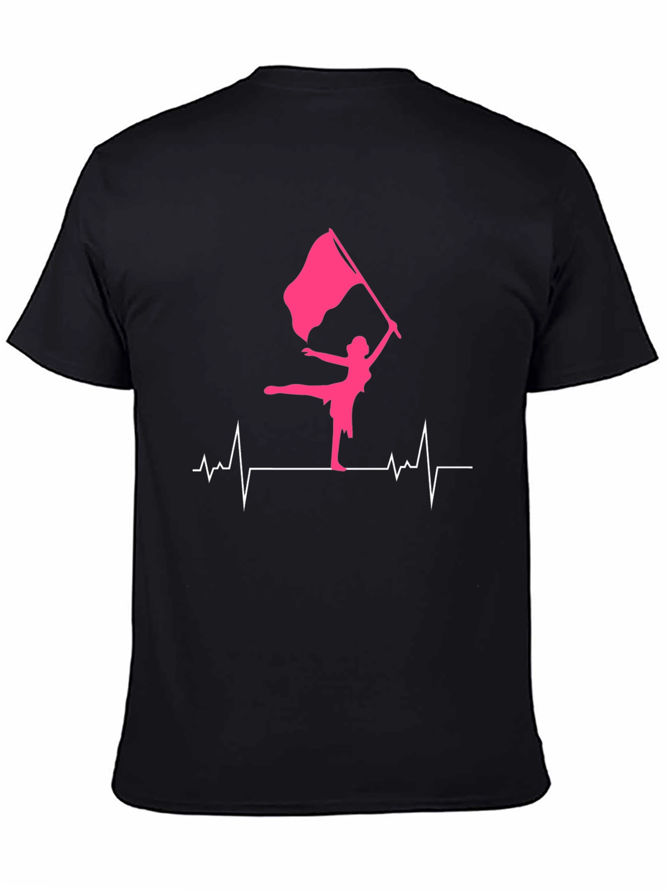 Black Color Guard Heartbeat T-Shirt view 4
