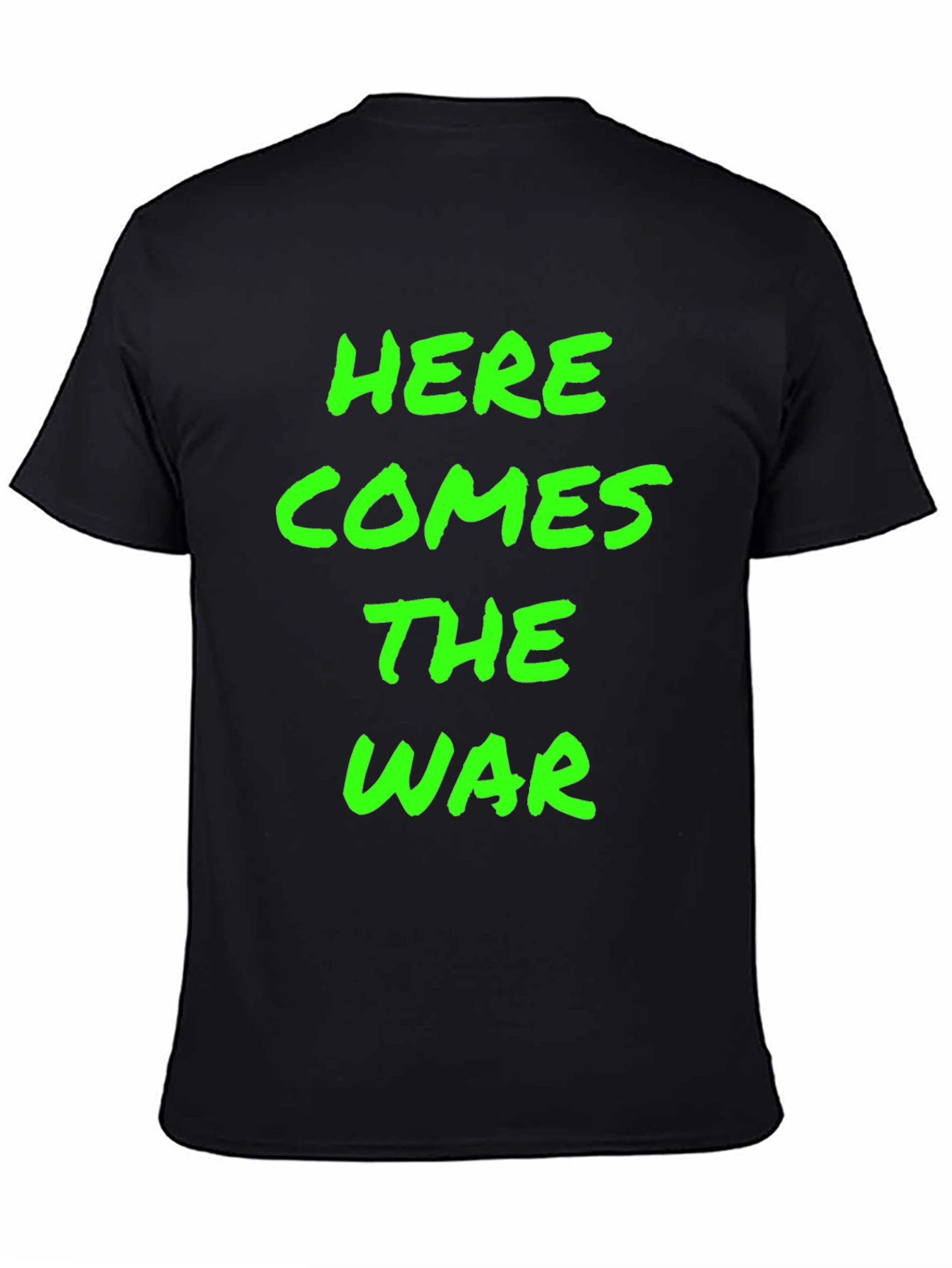 Black Here Comes The War Black Graphic Tee view 4