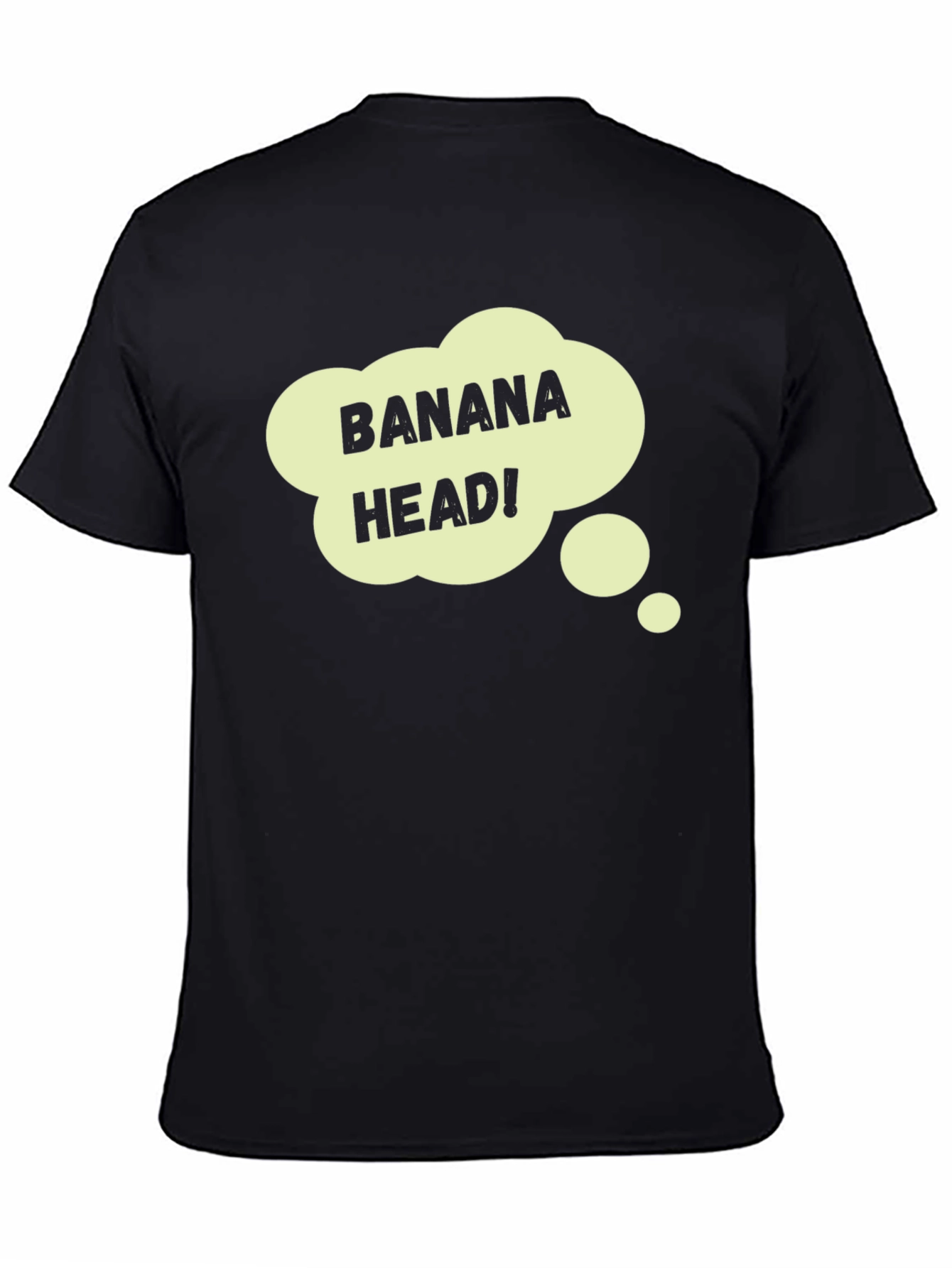 Black Banana Head Graphic T-Shirt - Funny Novelty Tee view 4