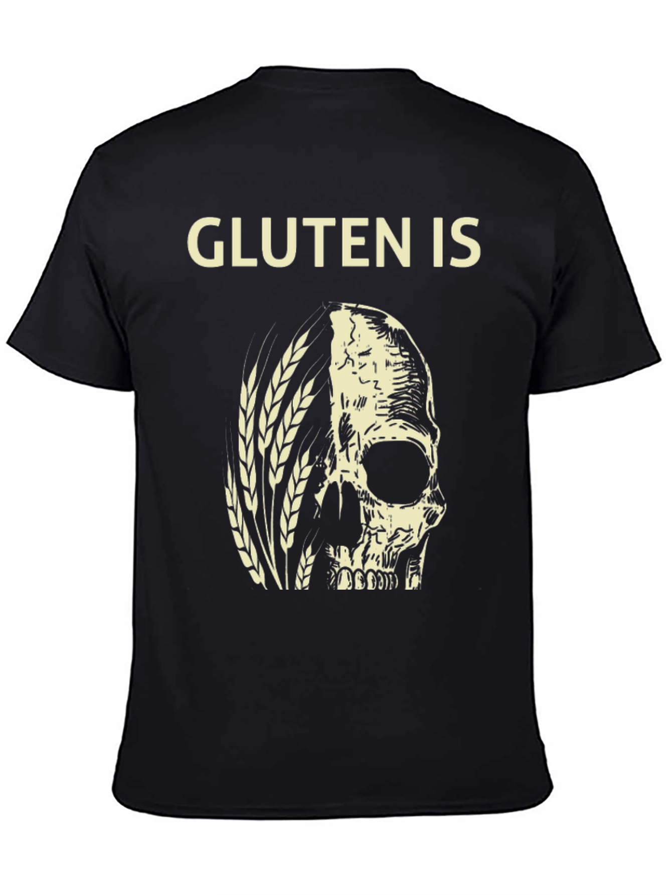 Black Gluten Is Death T-Shirt view 4