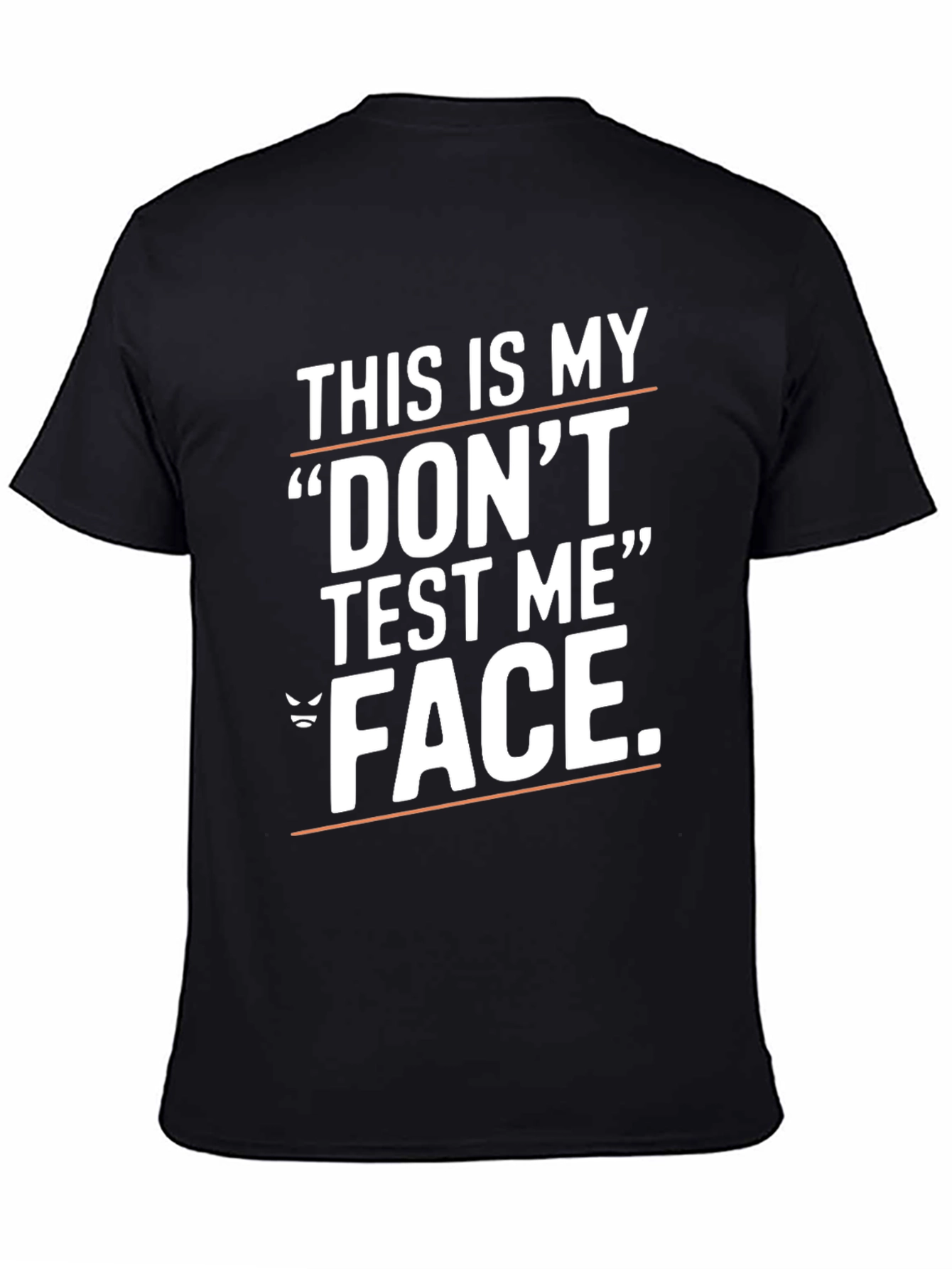 Black Don't Test Me Graphic Tee - Black Cotton T-Shirt view 4