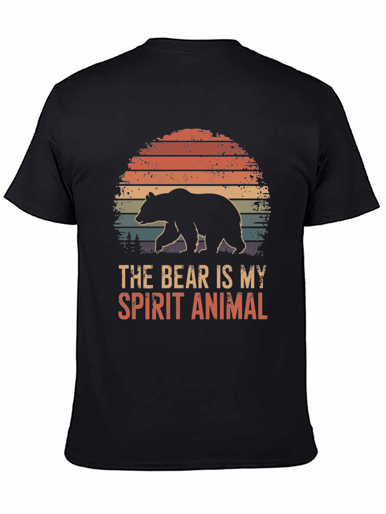 Black Bear Spirit Animal T-Shirt - Nature Inspired Graphic Tee view 4