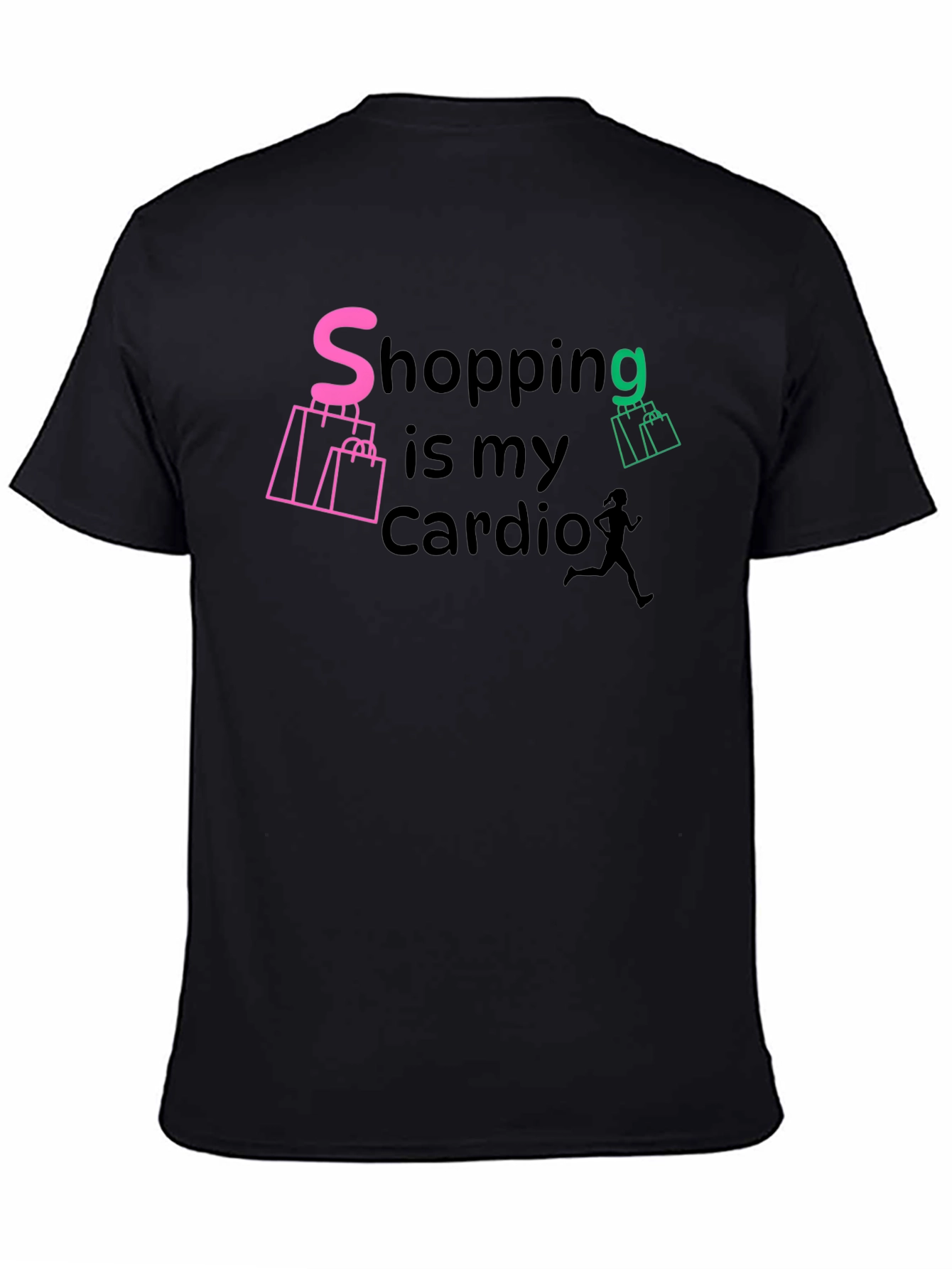 Black Shopping is My Cardio Graphic Tee view 4