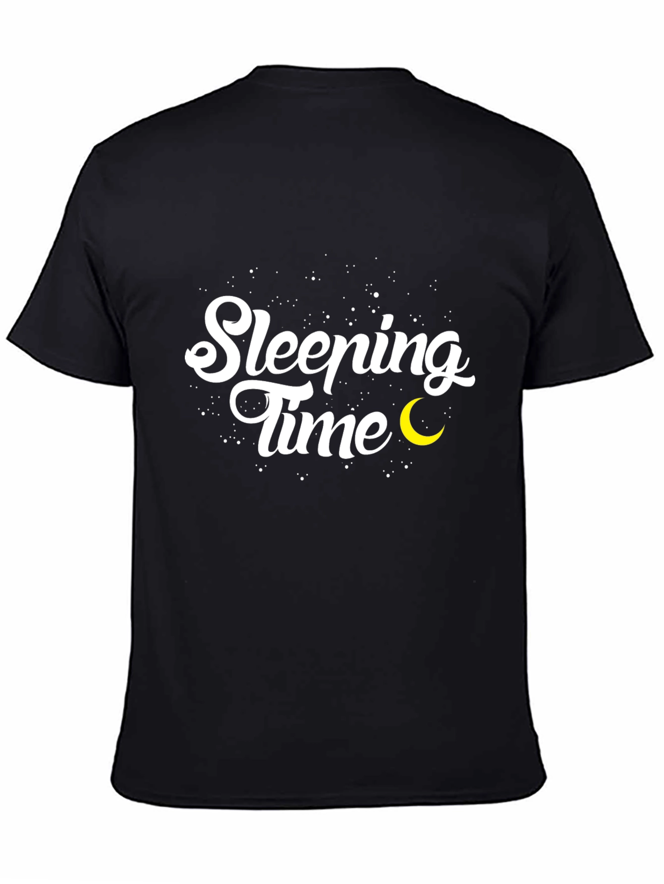 Black Sleeping Time Tee - Comfort and Style view 4