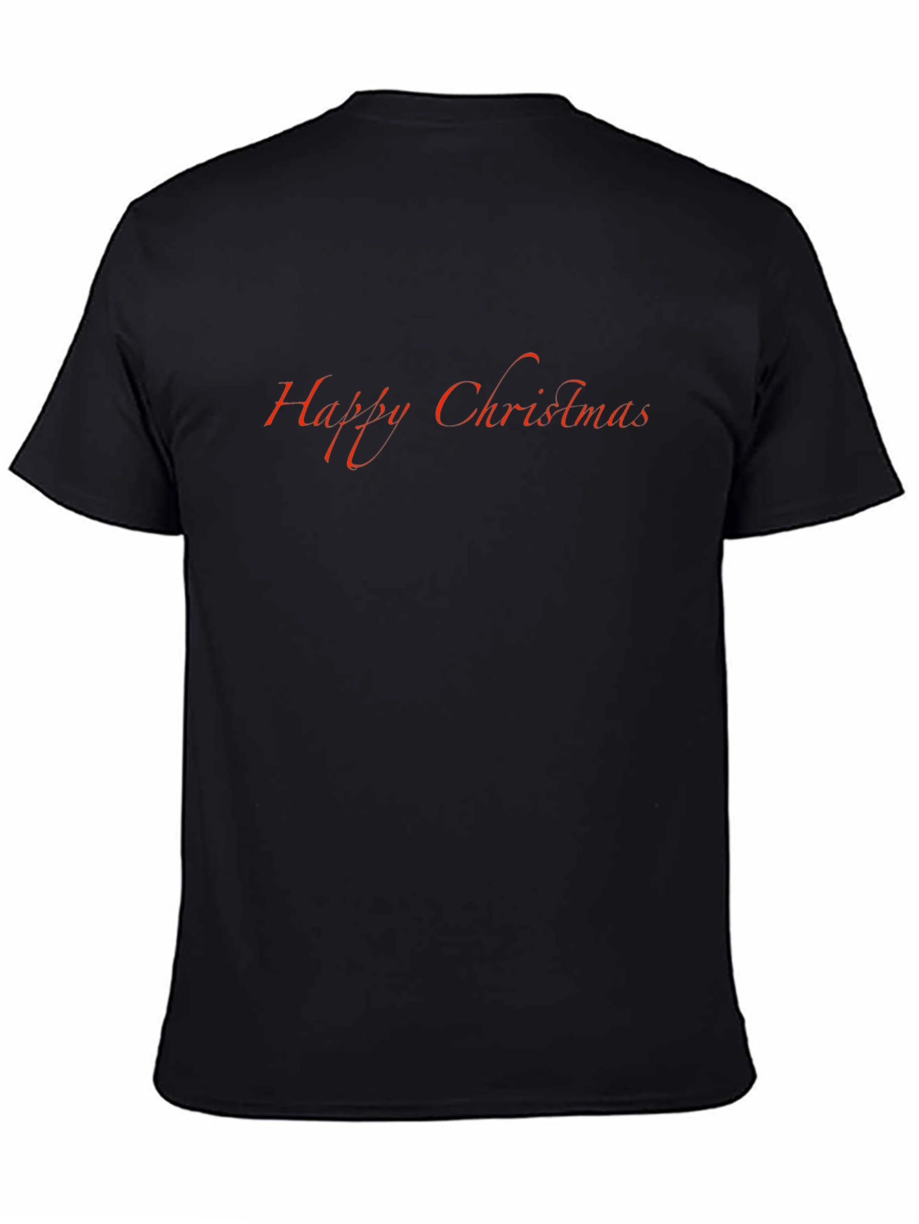 Black Happy Christmas Black T-Shirt view 4