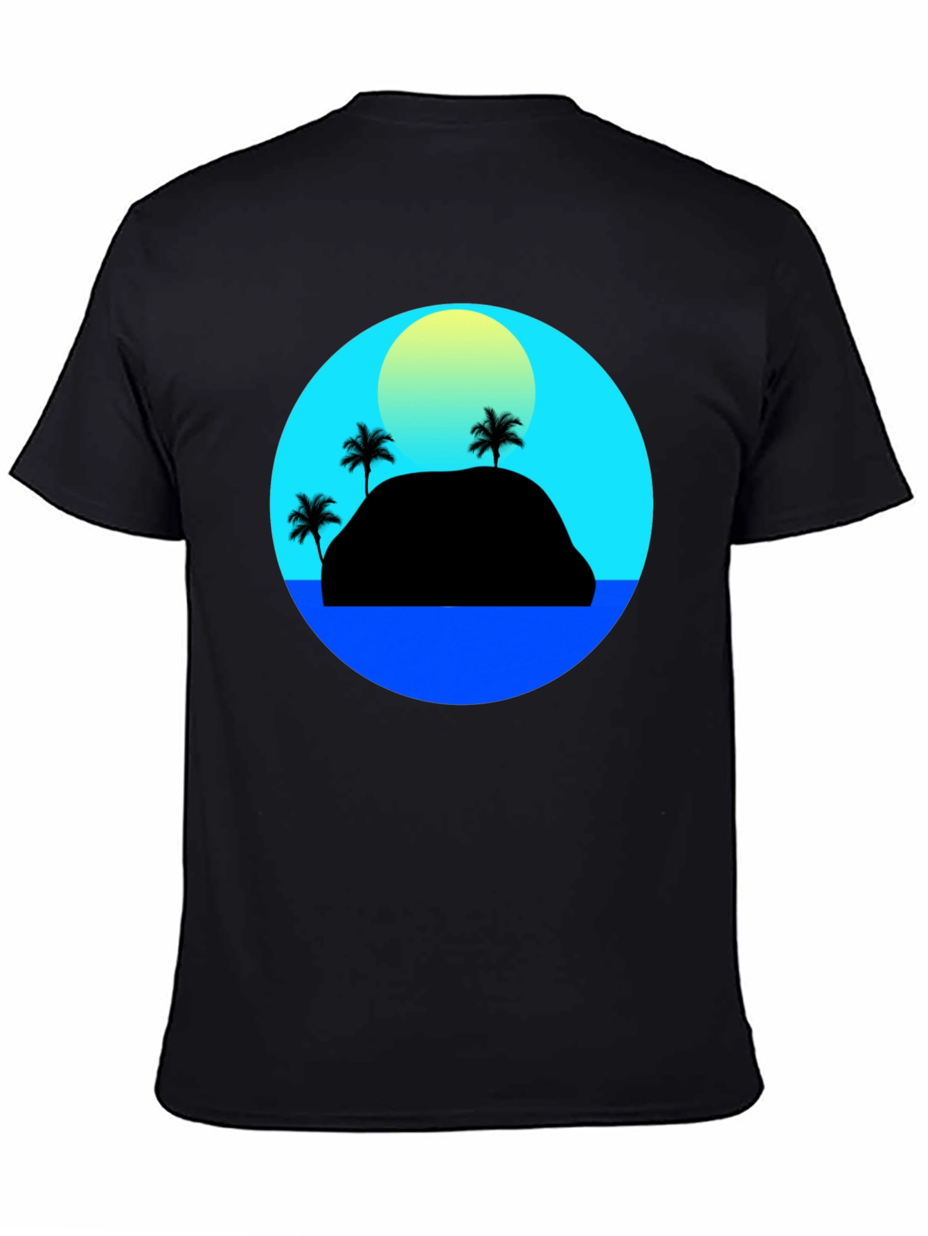 Black Island Sunset Graphic Tee view 4