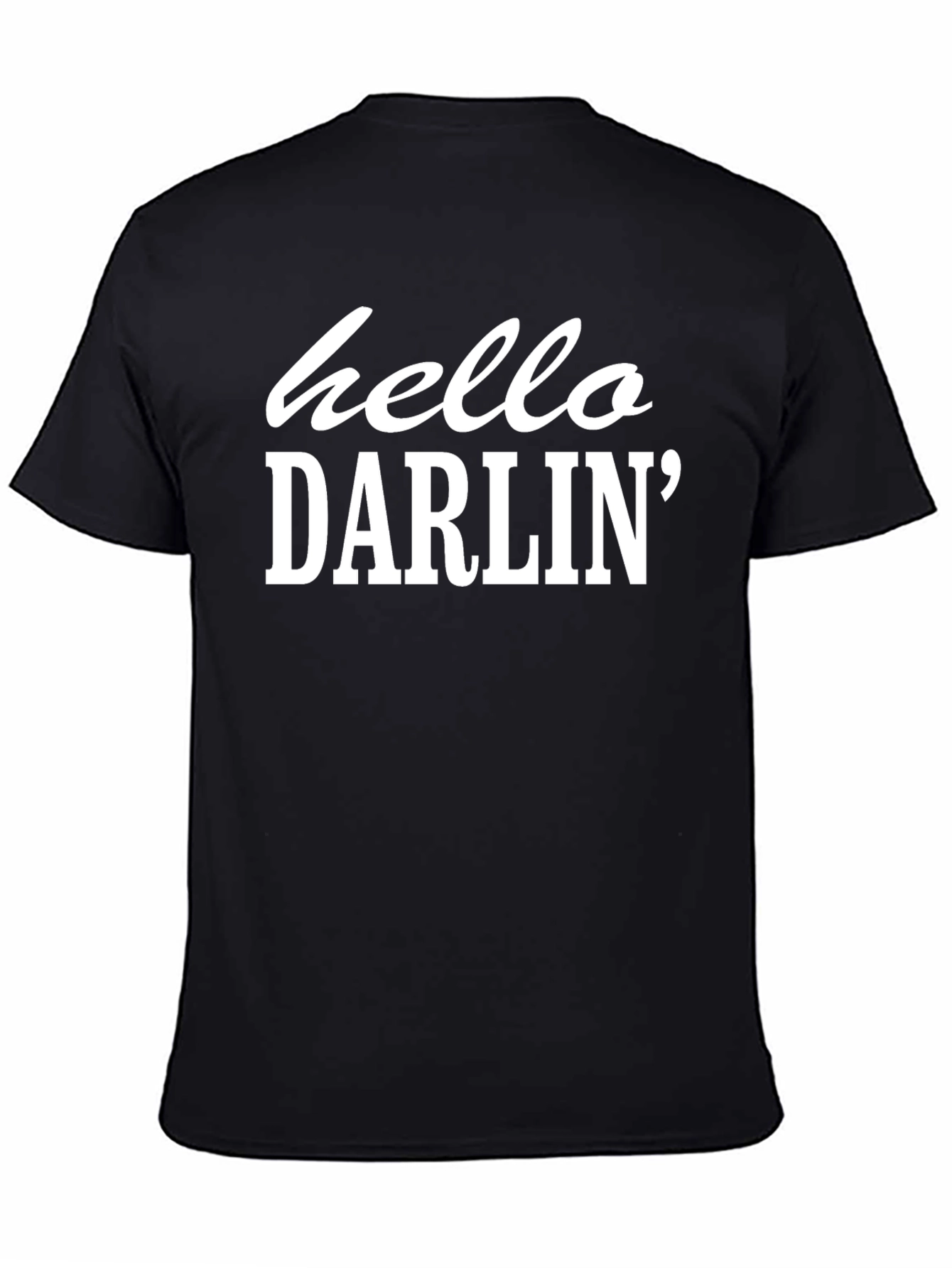 Black Hello Darlin' Graphic Tee - Soft Cotton Blend view 4