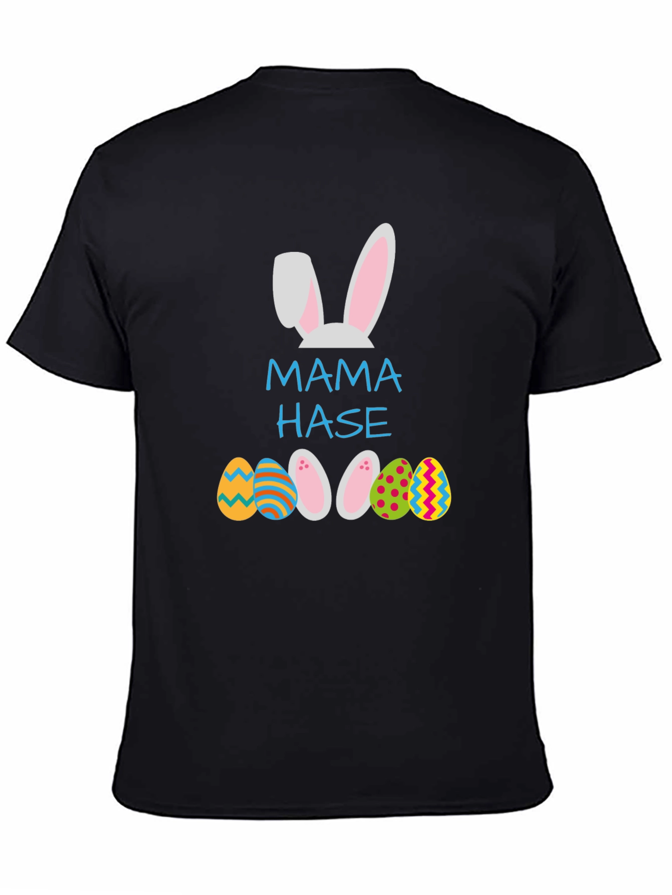 Black Mama Hase Easter Bunny Egg T-Shirt view 4