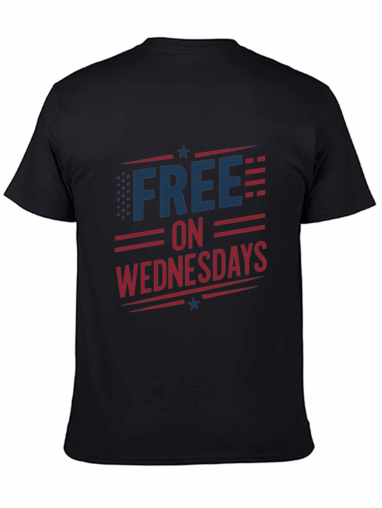 Black Free on Wednesdays T-Shirt view 4