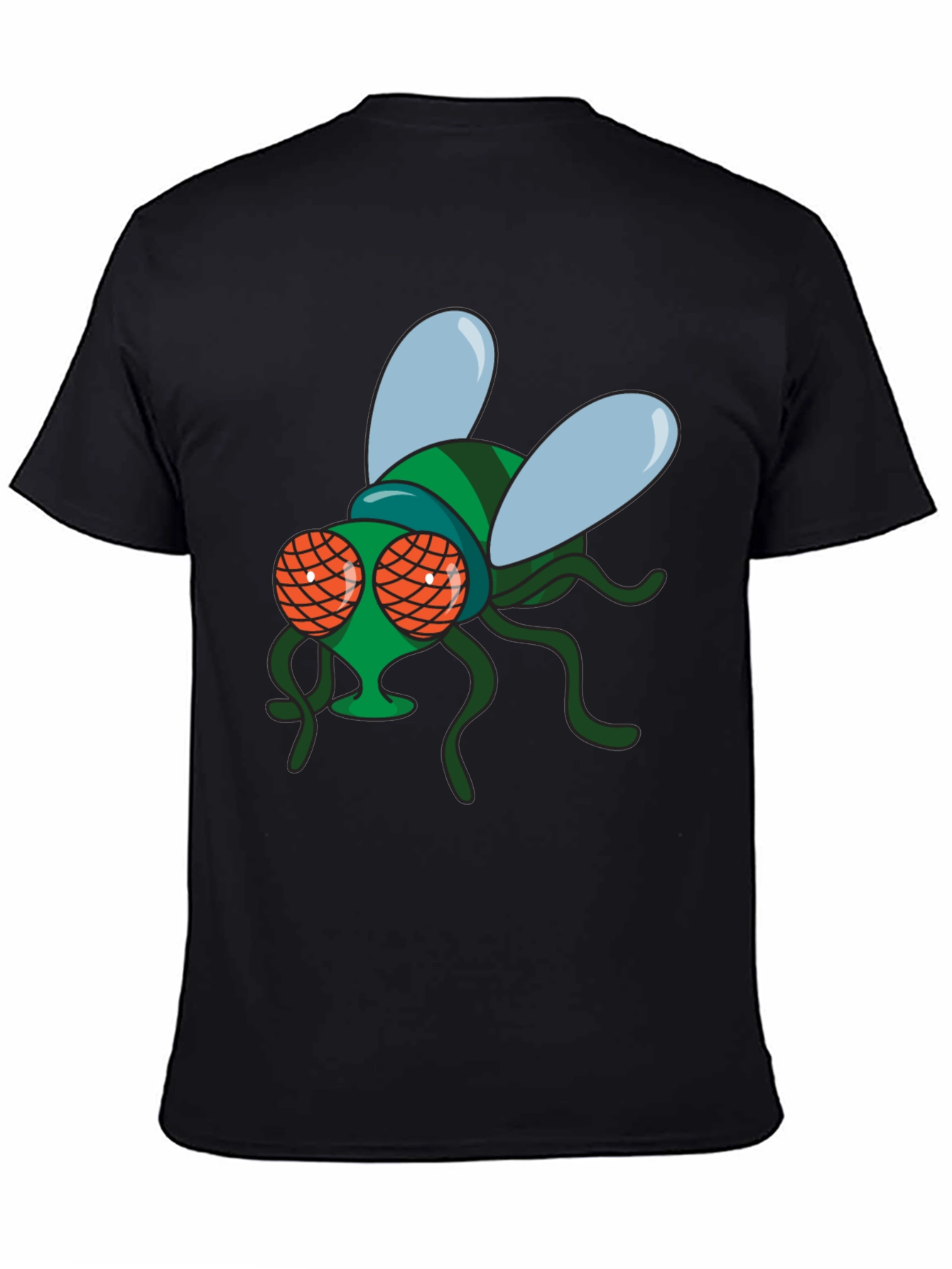 Black Fly Graphic Black T-Shirt view 4