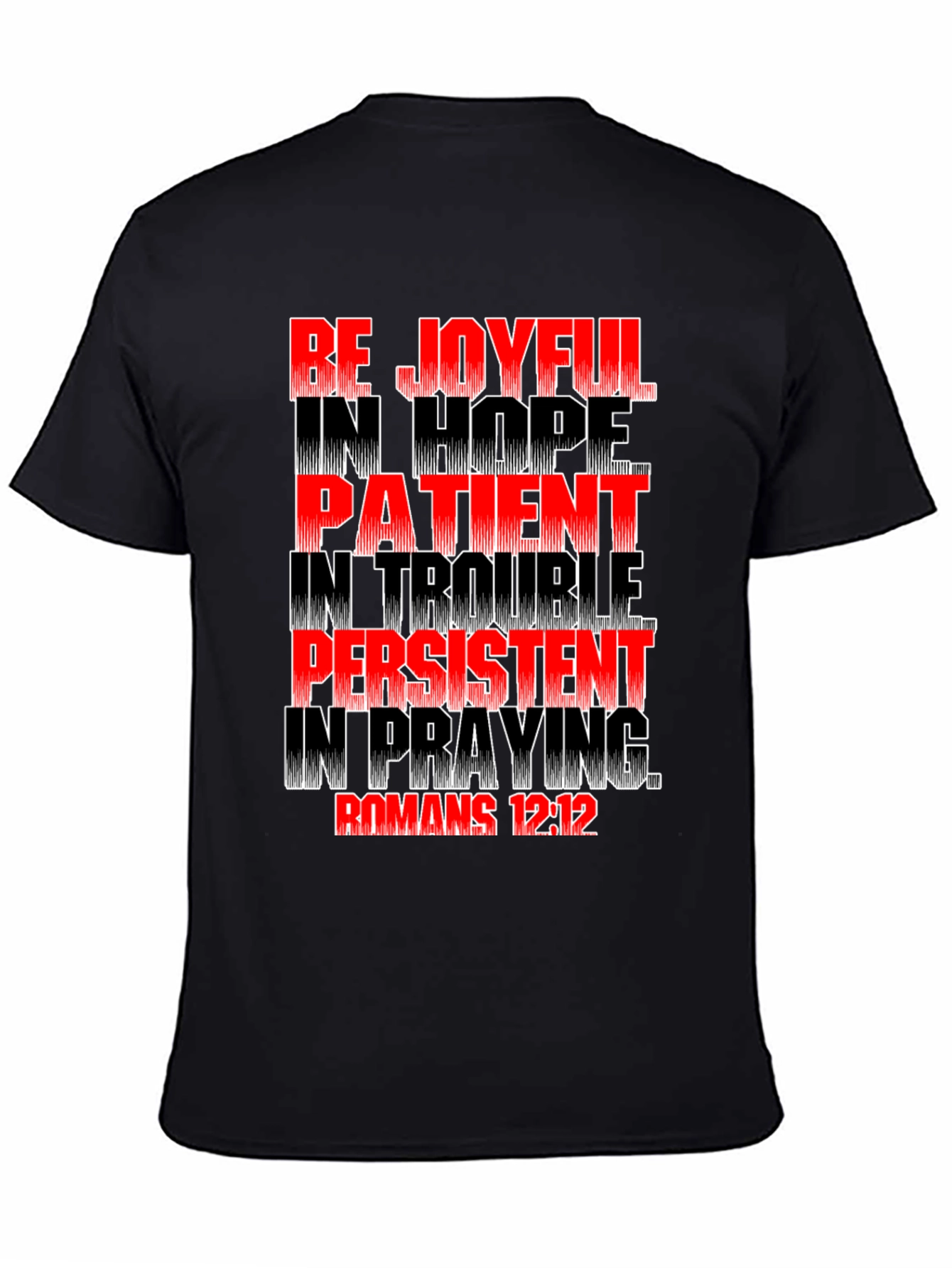 Black Be Joyful in Hope Graphic T-Shirt view 4
