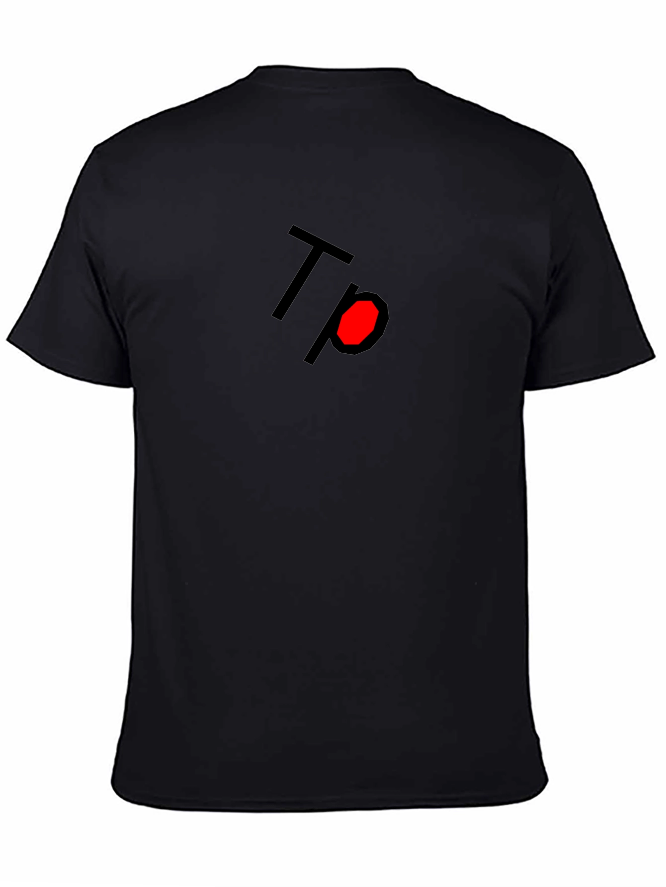 Black Bold Graphic Tee - T with Red Dot view 4