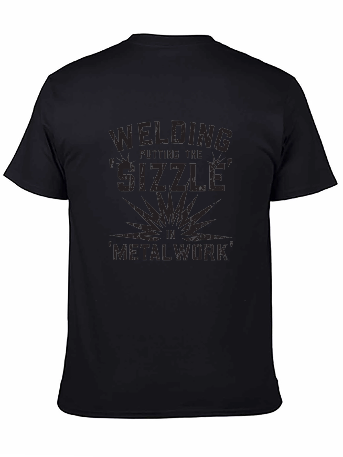 Black Welding 'Sizzle' Metalwork Black T-Shirt view 4