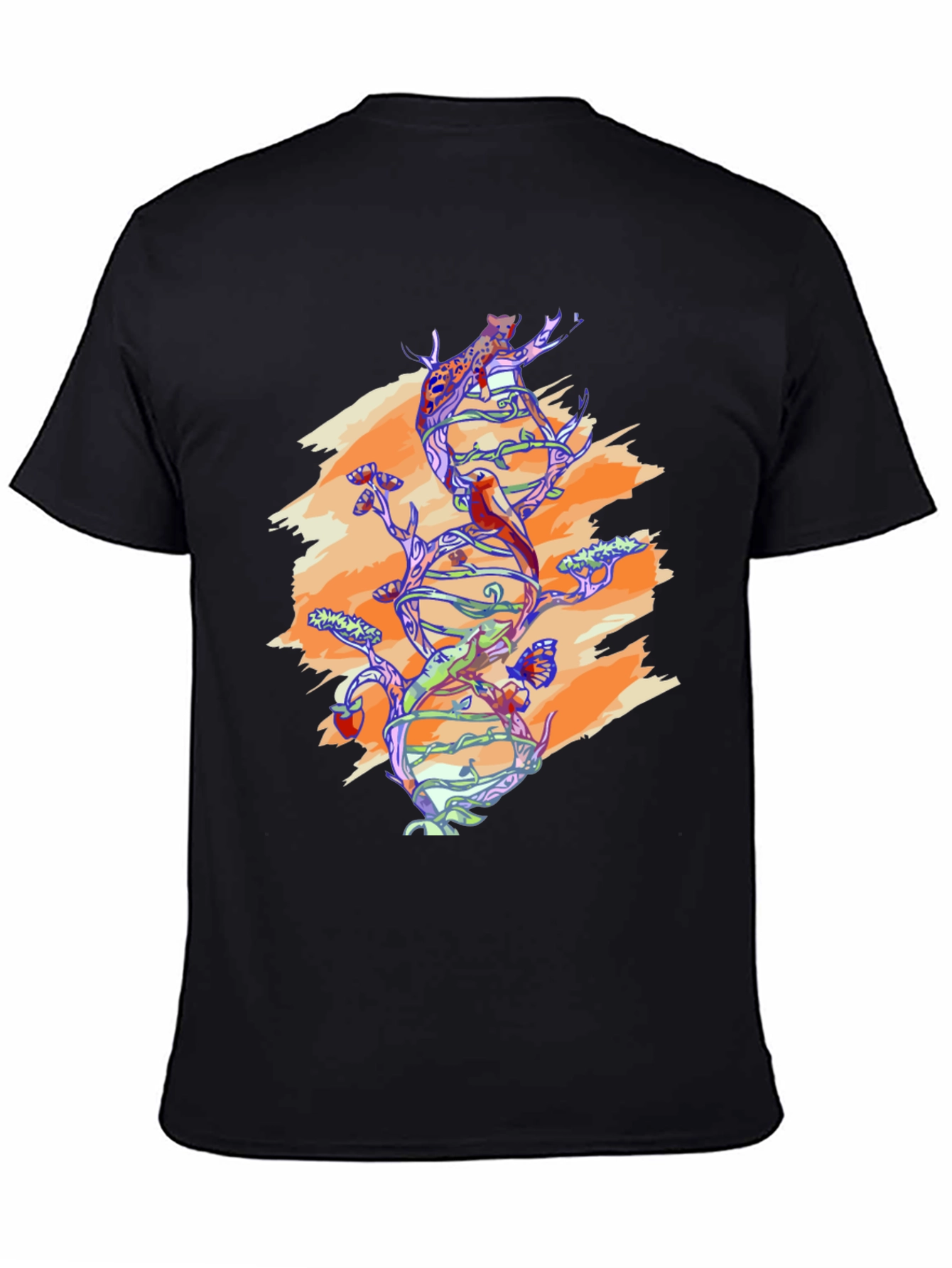 Black Nature DNA Graphic Tee - Black Unisex Shirt view 4