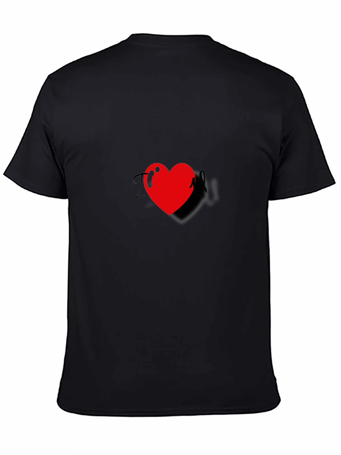 Black I Heart Black T-Shirt - Casual Fashion Tee view 4