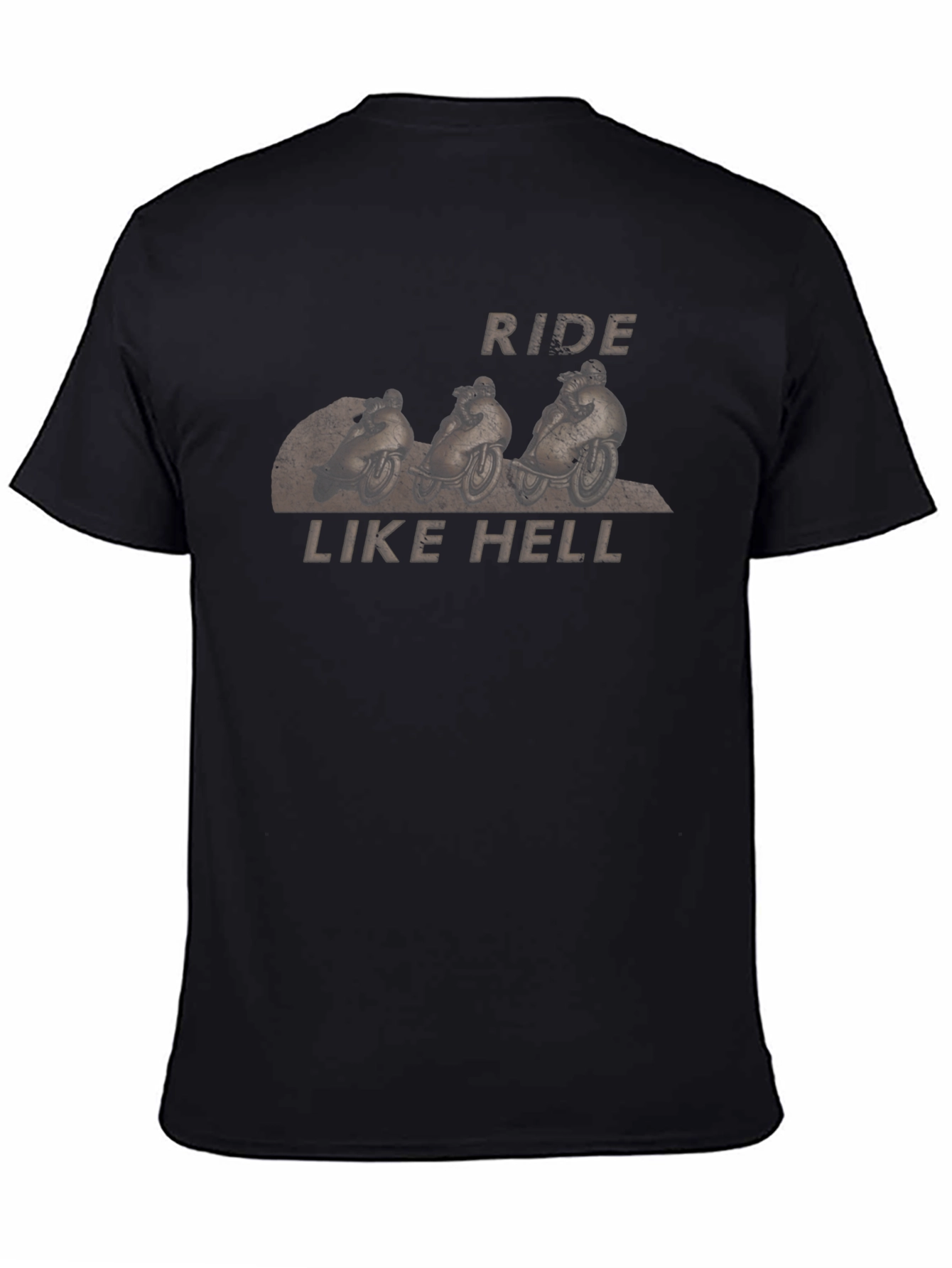 Black Ride Like Hell Graphic Tee - Men's Black T-Shirt view 4