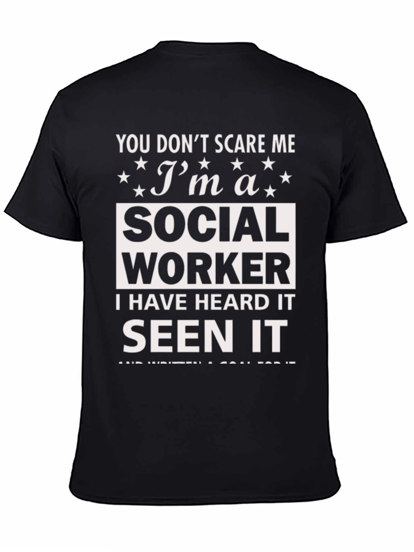 Black Social Worker Graphic T-Shirt - Funny Unisex Tee view 4