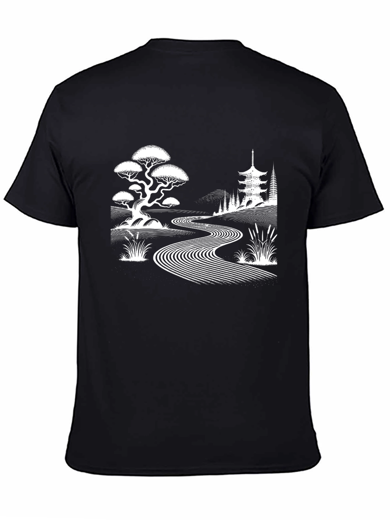 Black Zen Garden Graphic Tee view 4