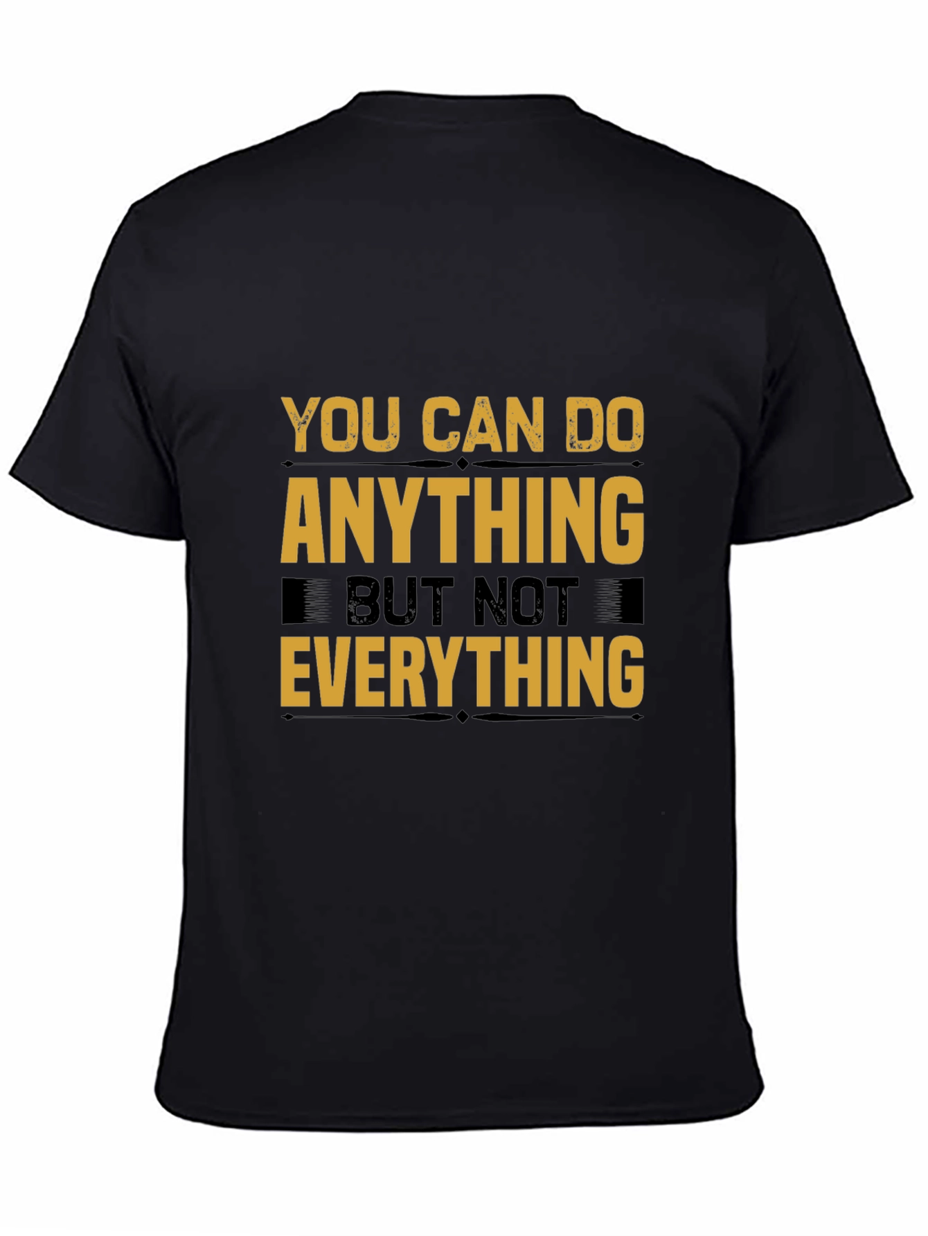 Black Motivational T-Shirt: You Can Do Anything Tee view 4