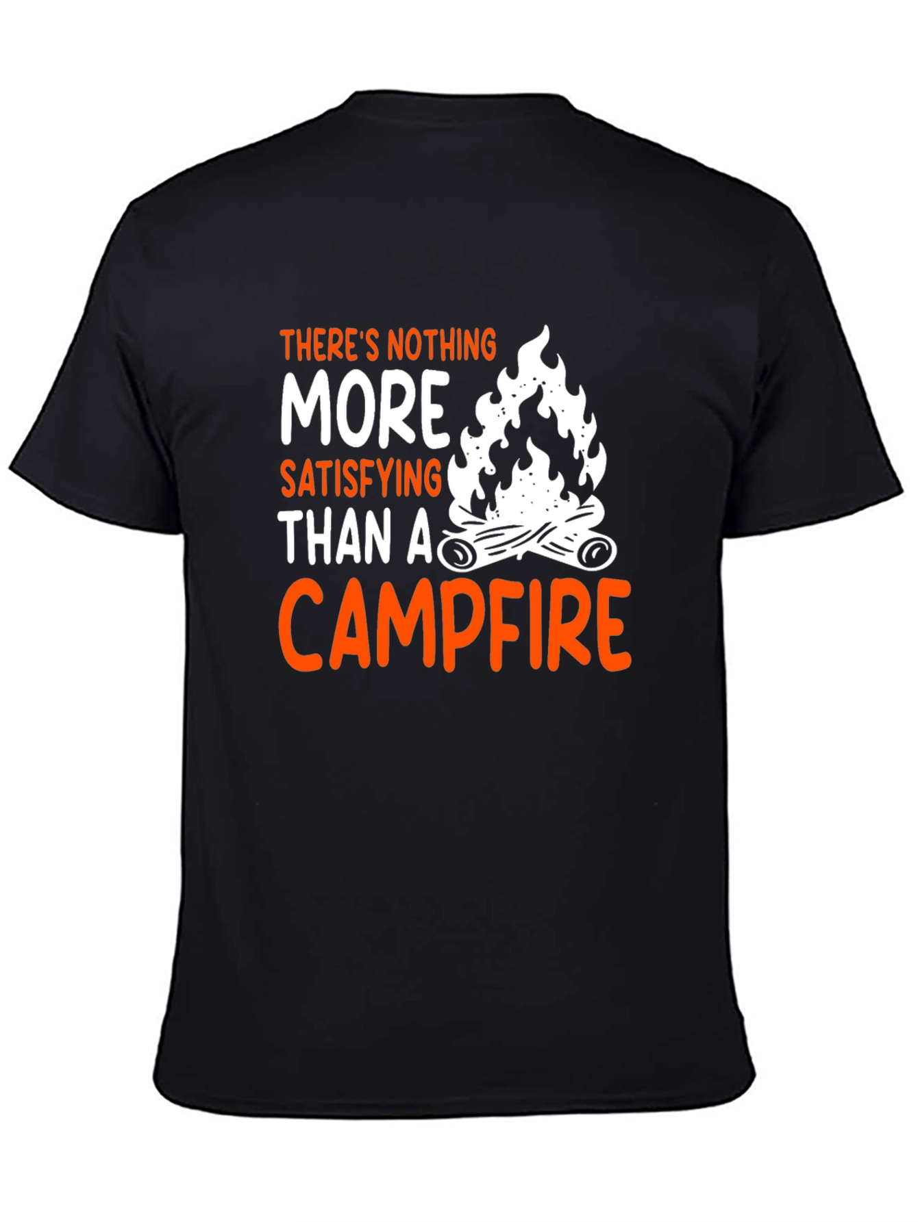 Black Campfire T-Shirt - Satisfying Camping Tee view 4