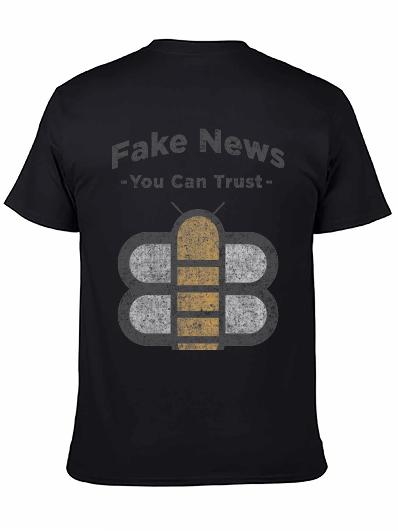 Black Fake News You Can Trust Humor Graphic Tee view 4