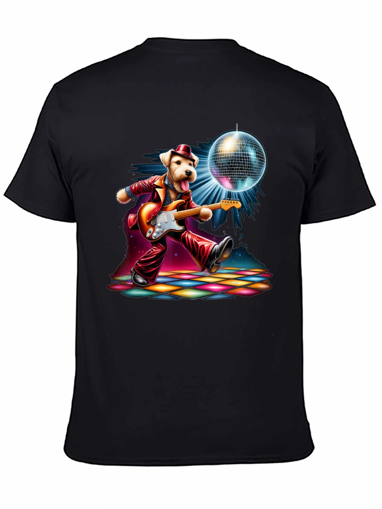 Black Disco Dog T-Shirt view 4