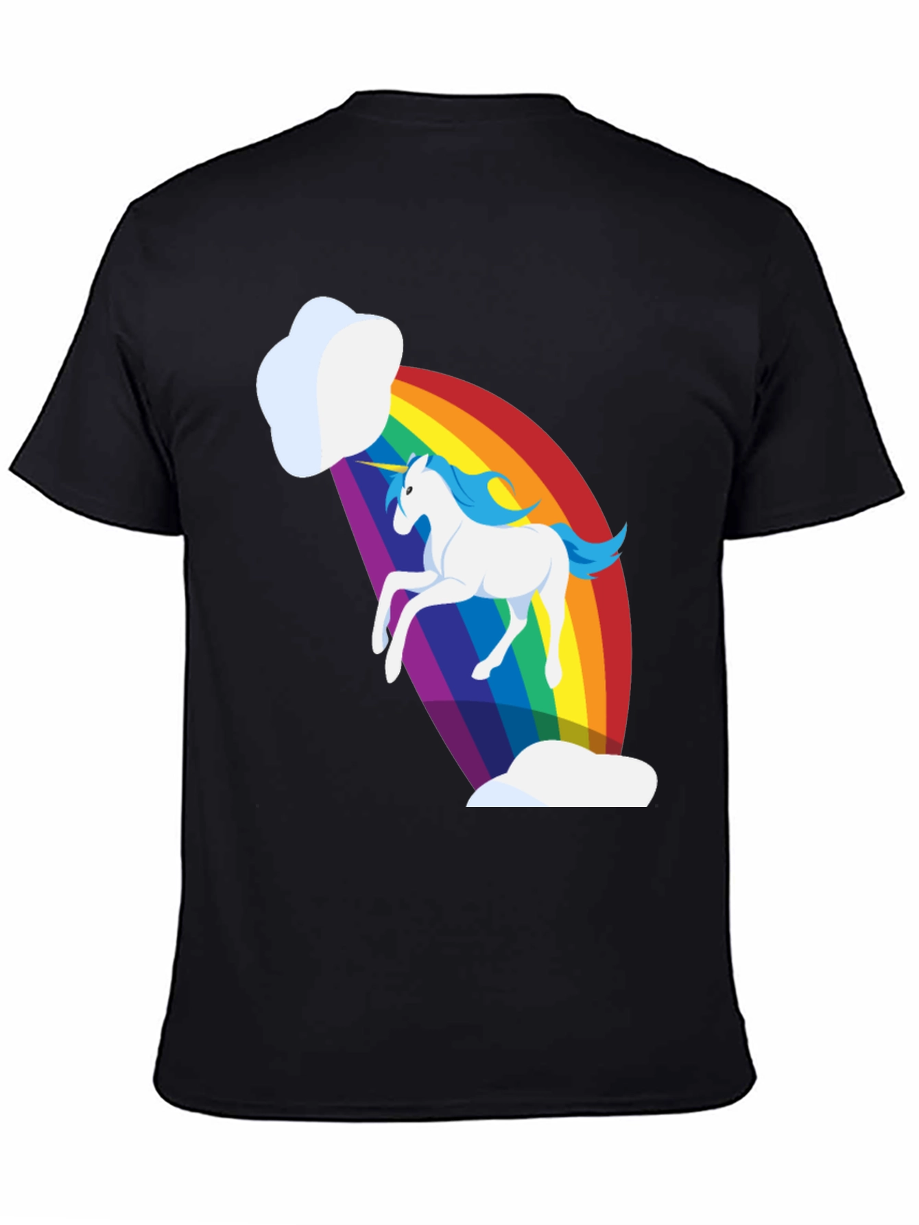 Black Unicorn Rainbow T-Shirt - Magical & Fun! view 4