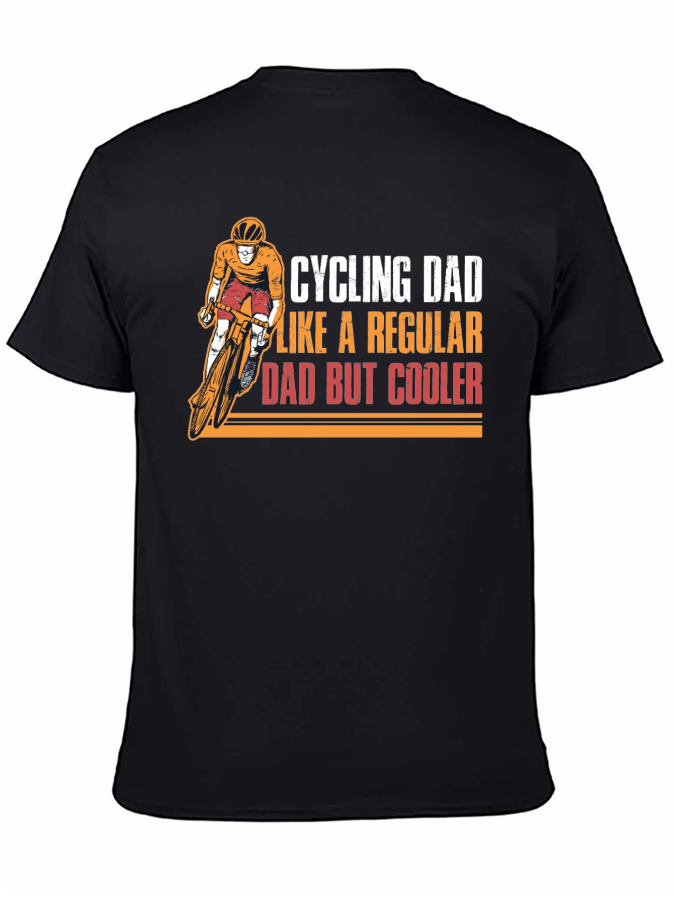 Black Cycling Dad T-Shirt - Cool Dad Edition view 4