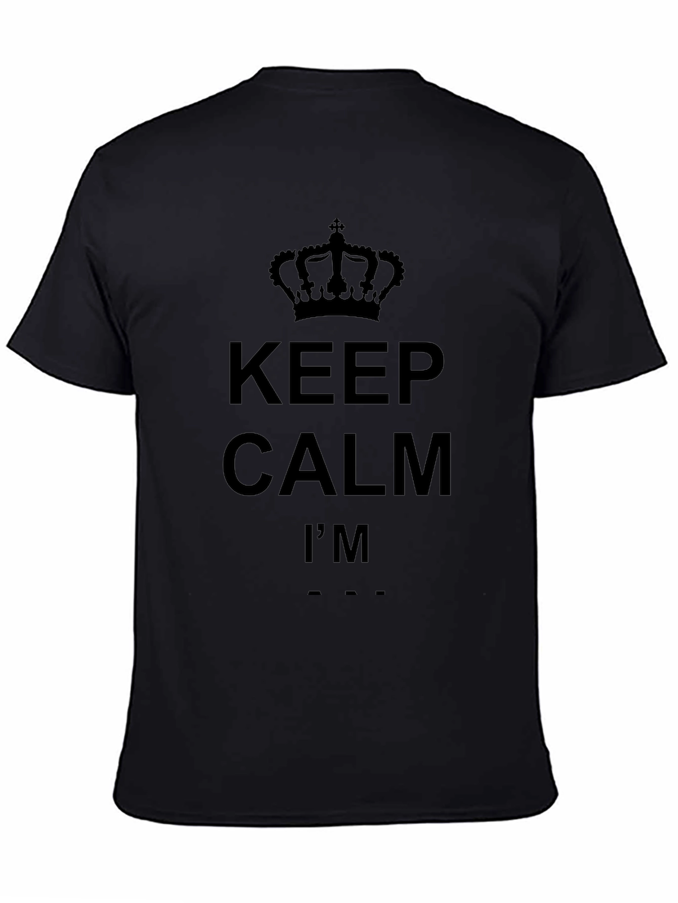 Black Keep Calm Graphic T-Shirt - Black view 4