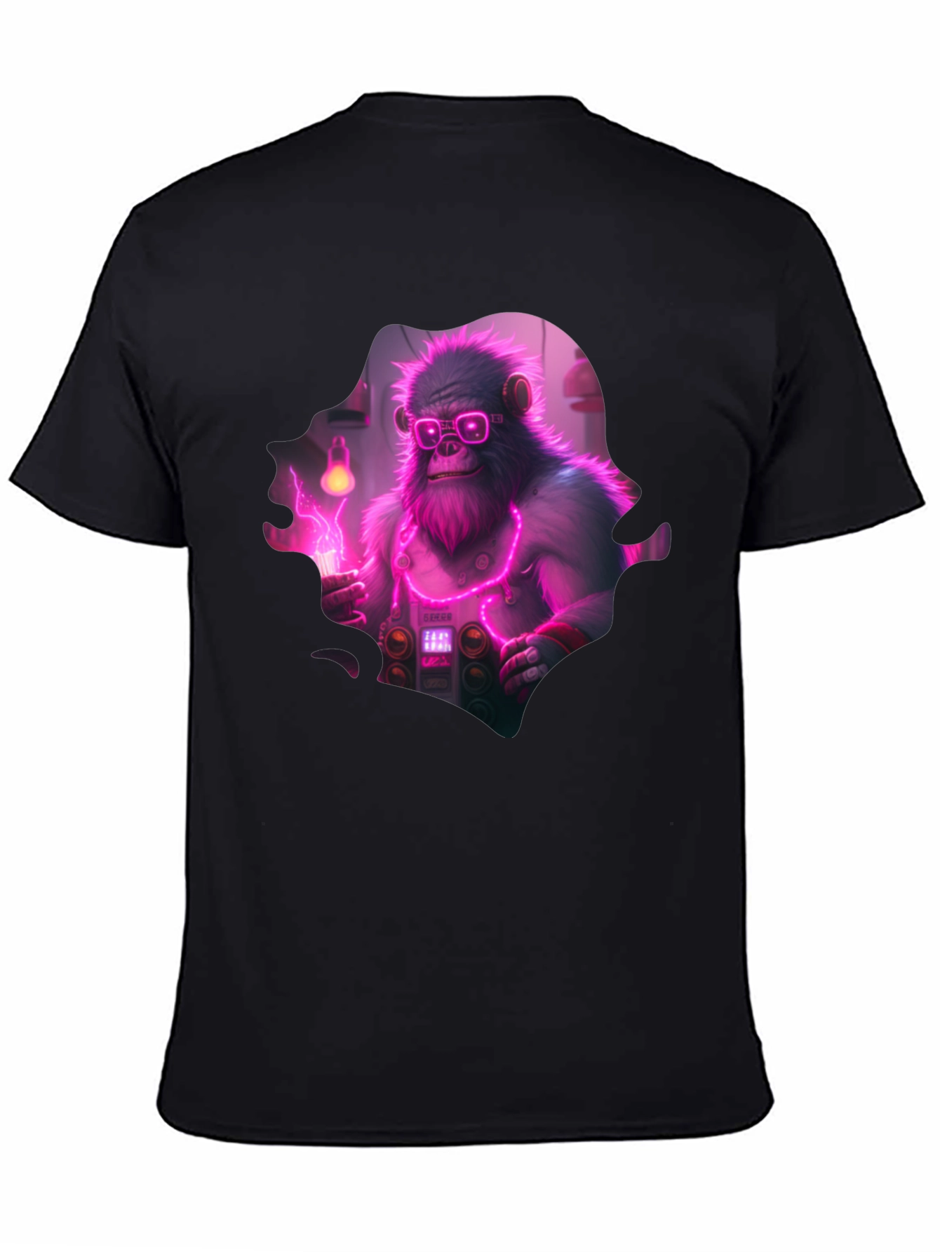 Black Monkey Scientist Graphic Tee view 4
