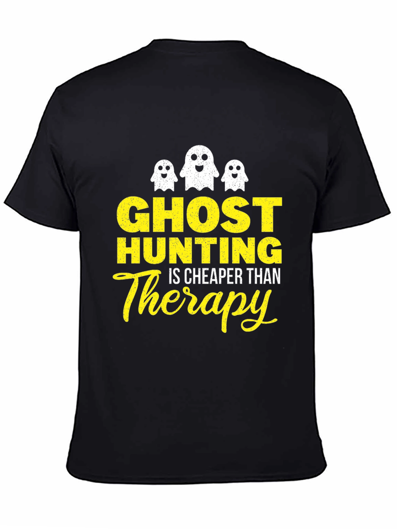 Black Ghost Hunting Therapy Tee view 4