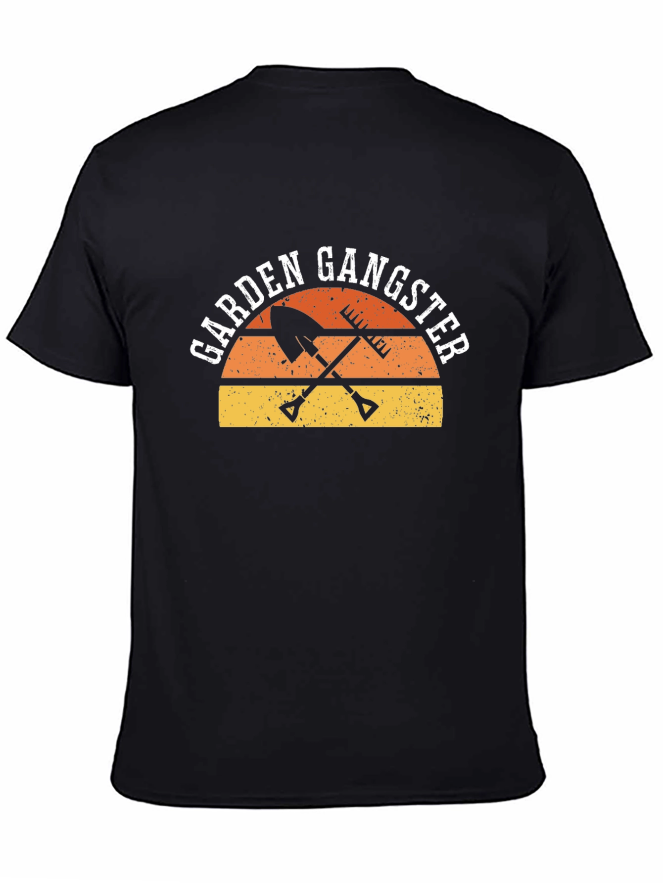 Black Garden Gangster Graphic Tee - Black Cotton T-Shirt view 4