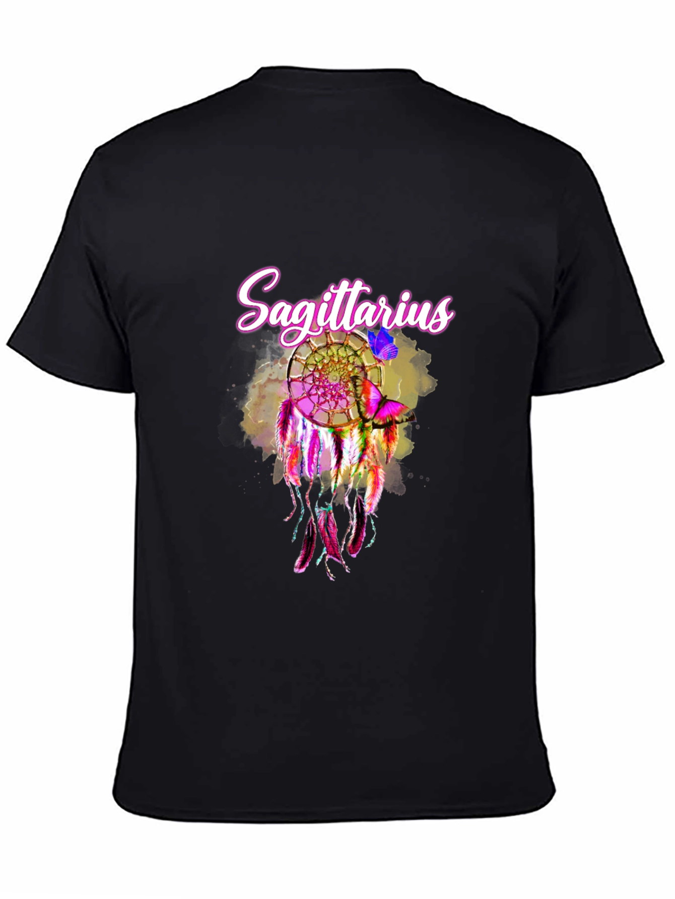 Black Sagittarius Dreamcatcher Graphic Tee view 4
