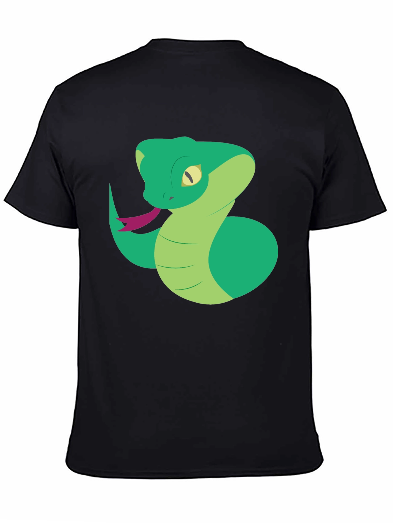 Black Snake Graphic T-Shirt - Black Casual Tee view 4