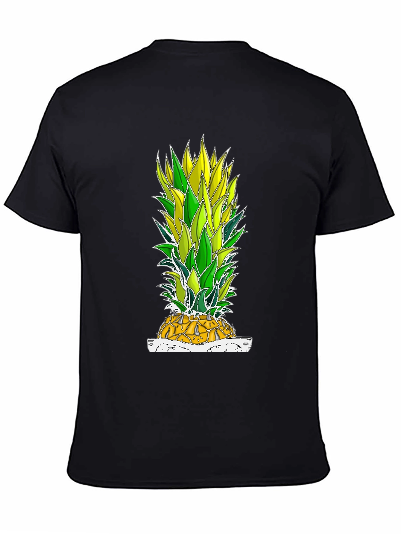 Black Pineapple Graphic Tee - Tropical Fruit T-Shirt view 4