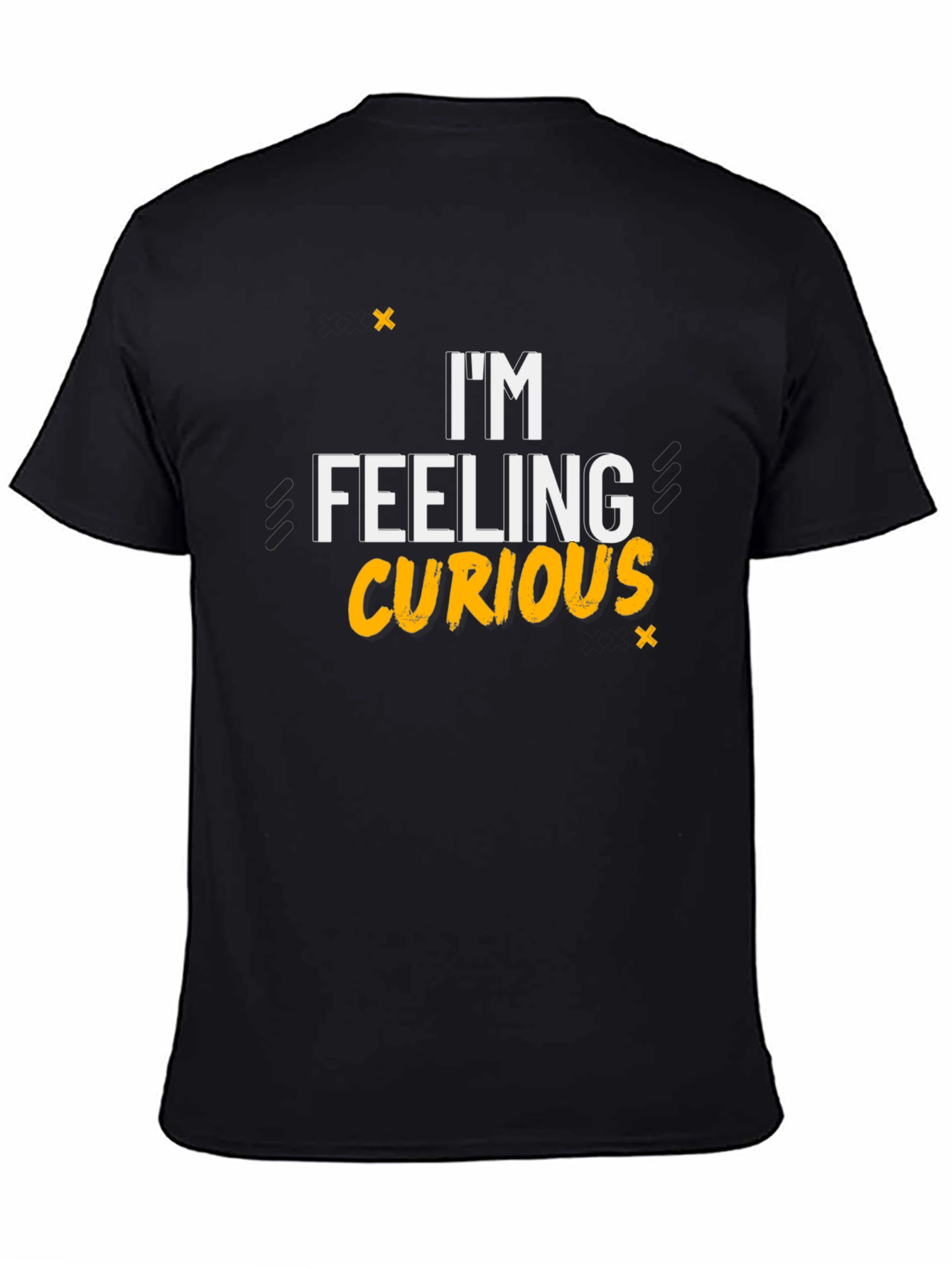 Black I'm Feeling Curious Graphic T-Shirt view 4
