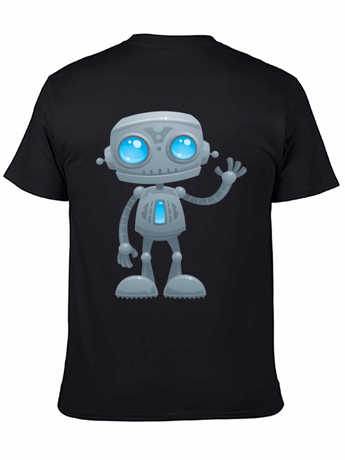Black Robot Graphic T-Shirt view 4
