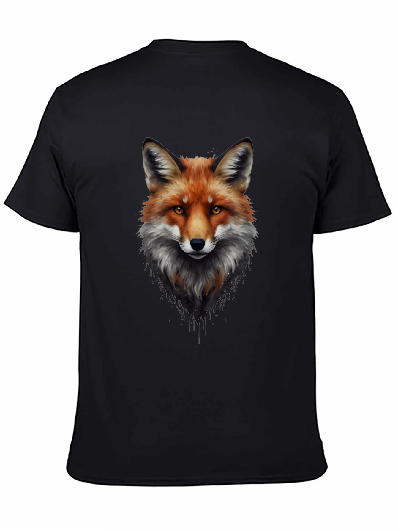 Black Fox Graphic Print Black T-Shirt view 4