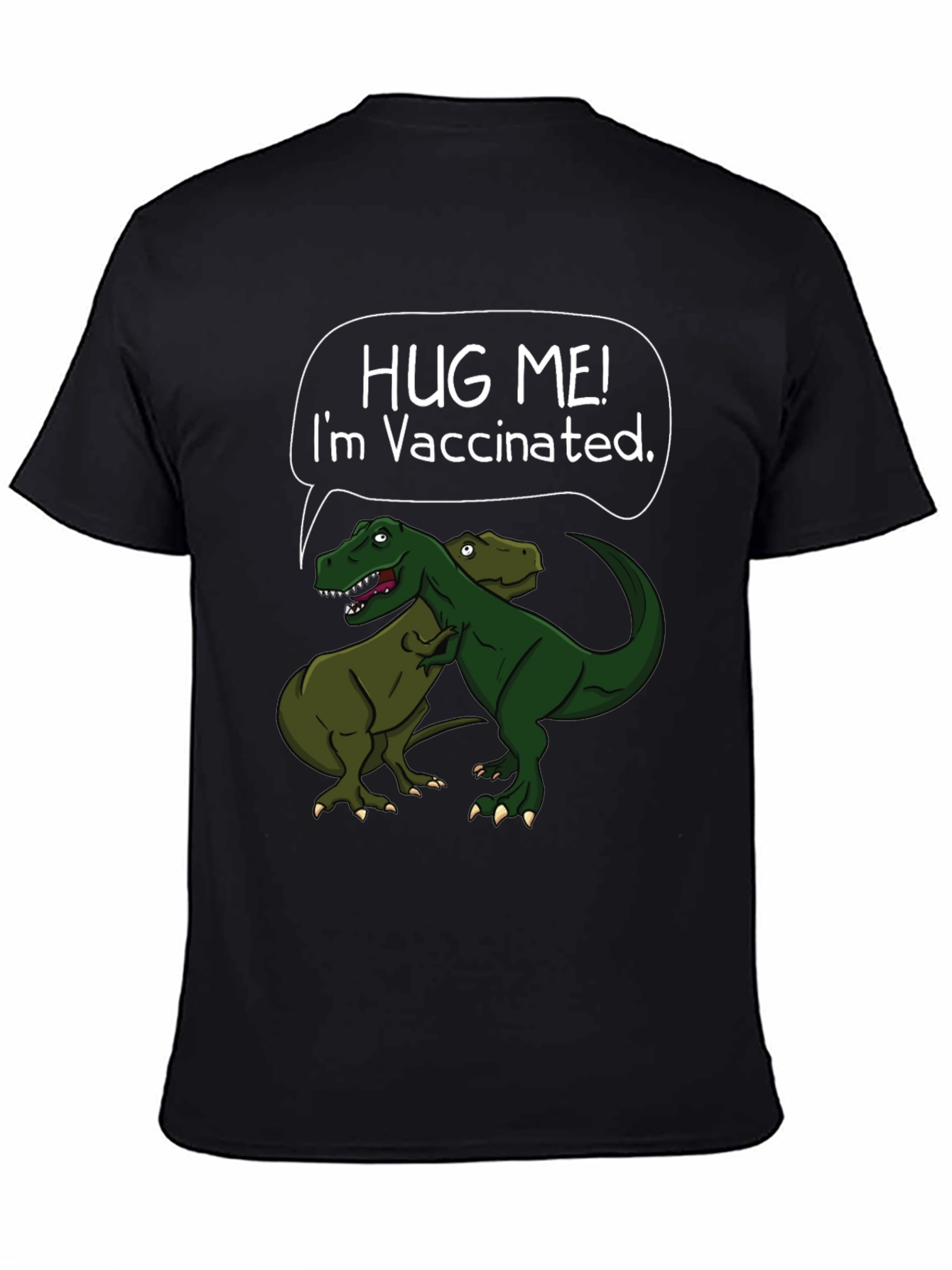Hug Me! I'm Vaccinated T-Rex Graphic T-Shirt - 4