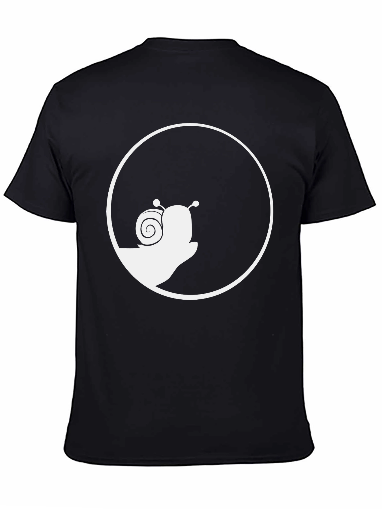 Black Snail Circle Graphic Tee - Black view 4