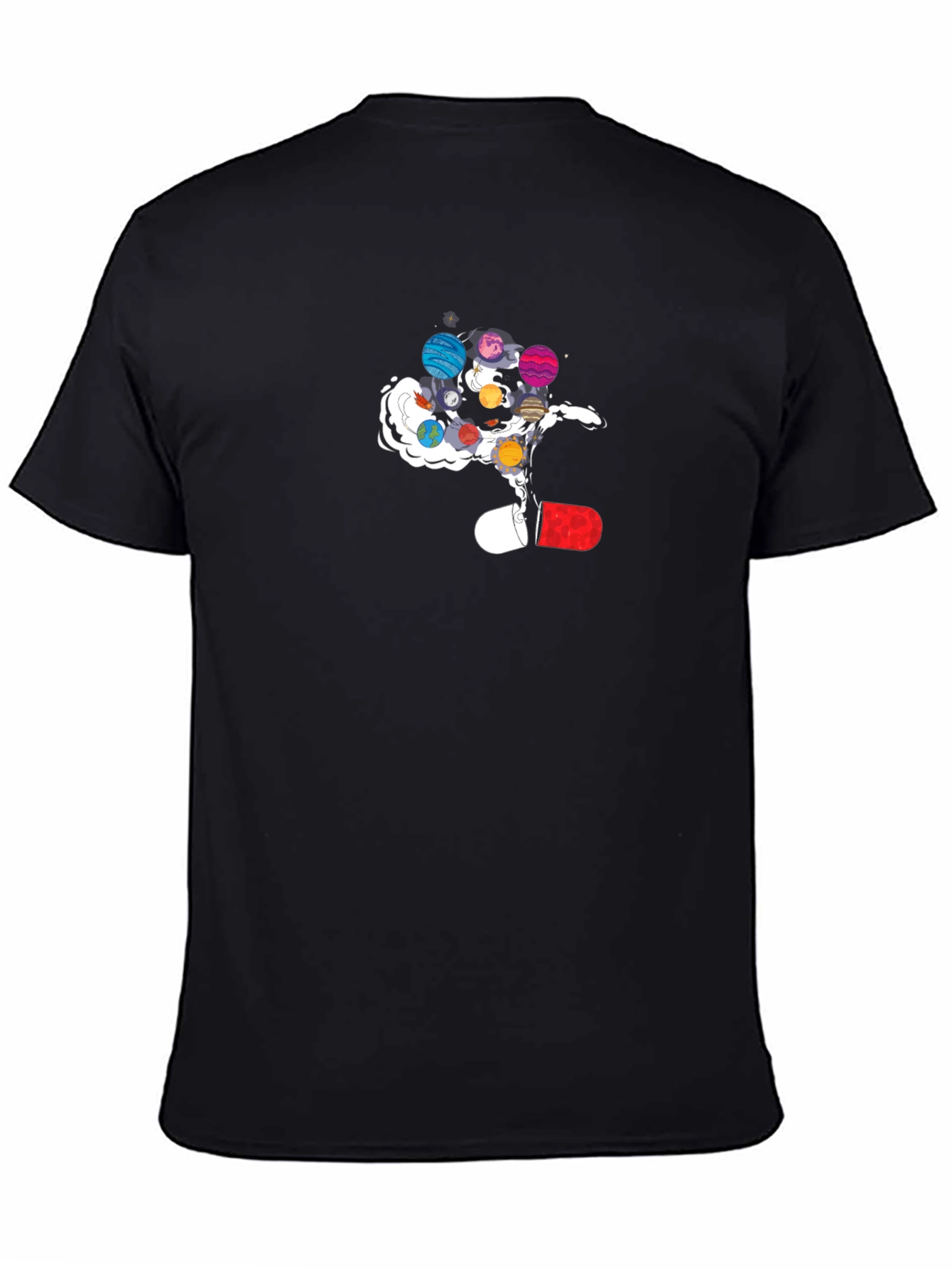 Black Planetary Pill Black Tee - Out of this World Style view 4