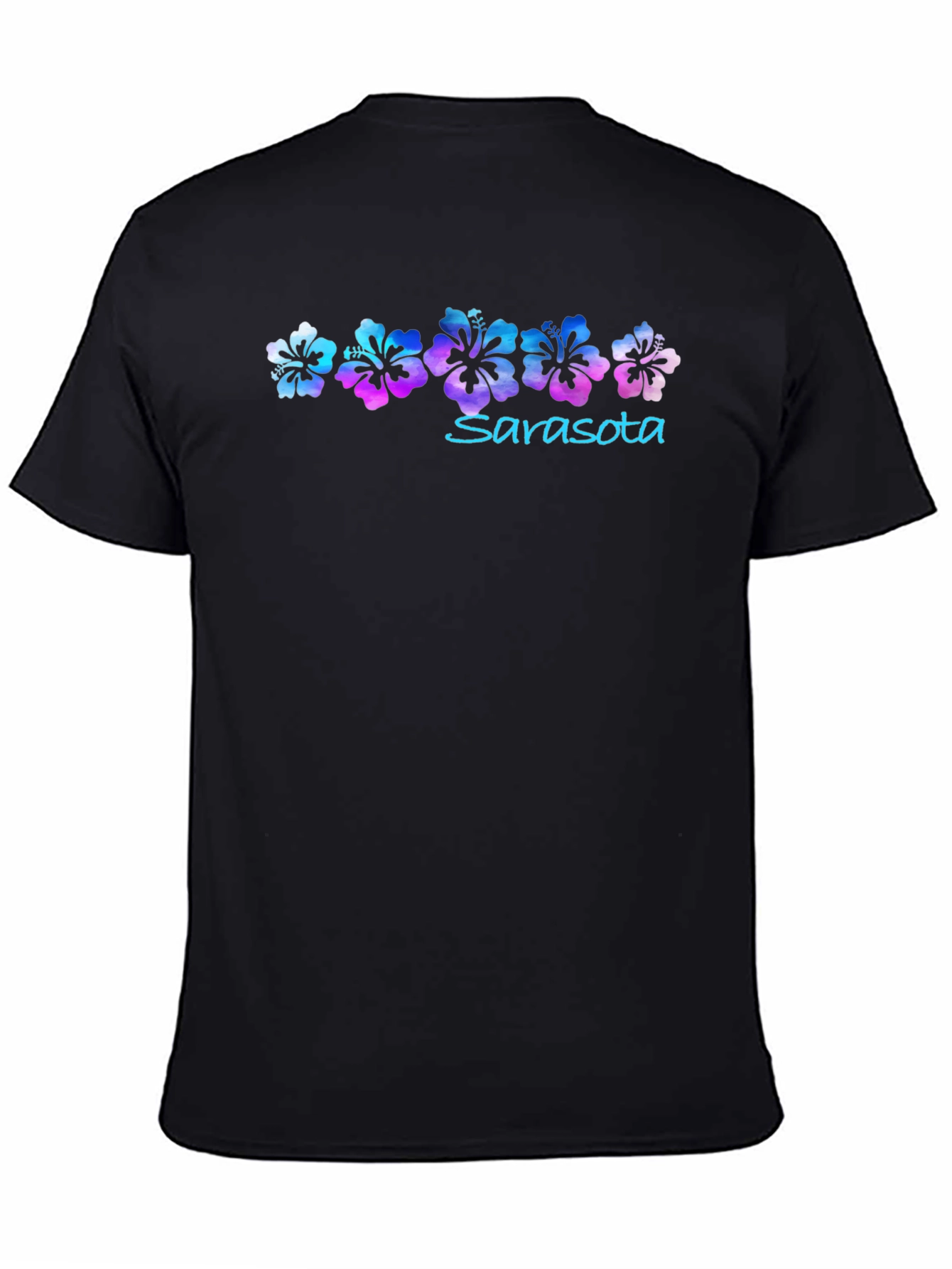 Black Sarasota Floral Black Graphic T-Shirt view 4