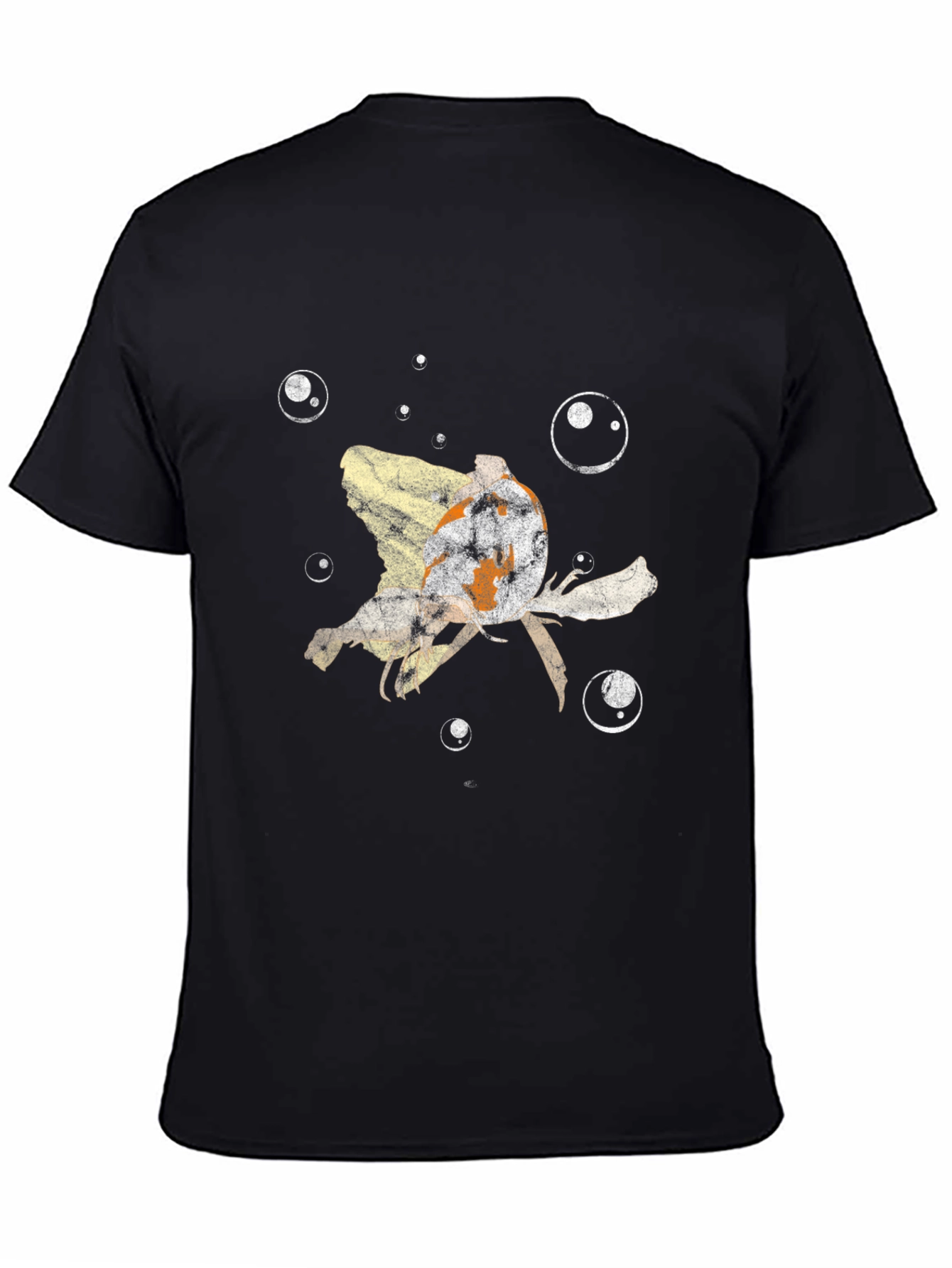Black Koi Fish Bubble T-Shirt - Black view 4