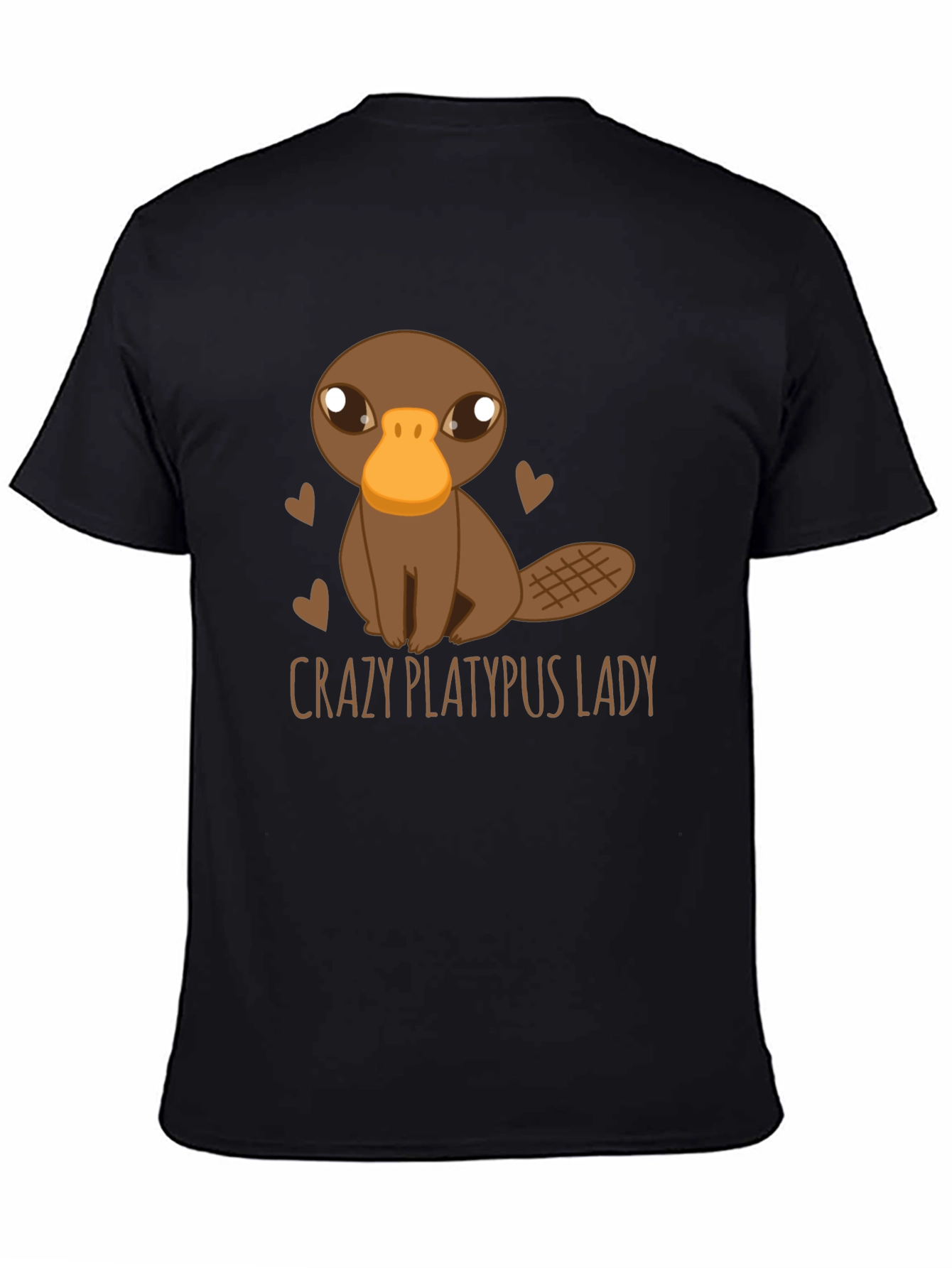 Black Crazy Platypus Lady Graphic Tee view 4
