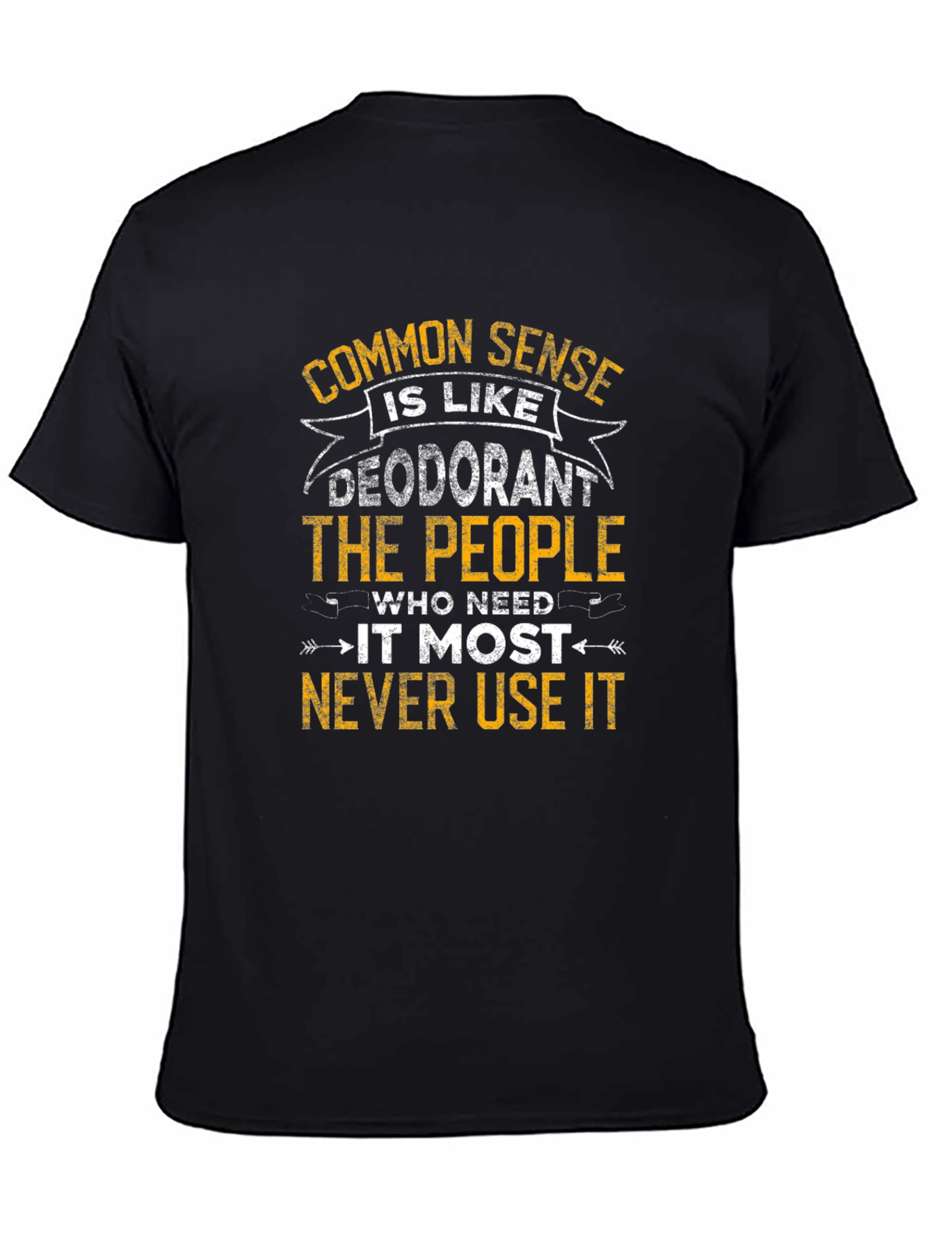 Black Common Sense Deodorant Graphic Tee view 4